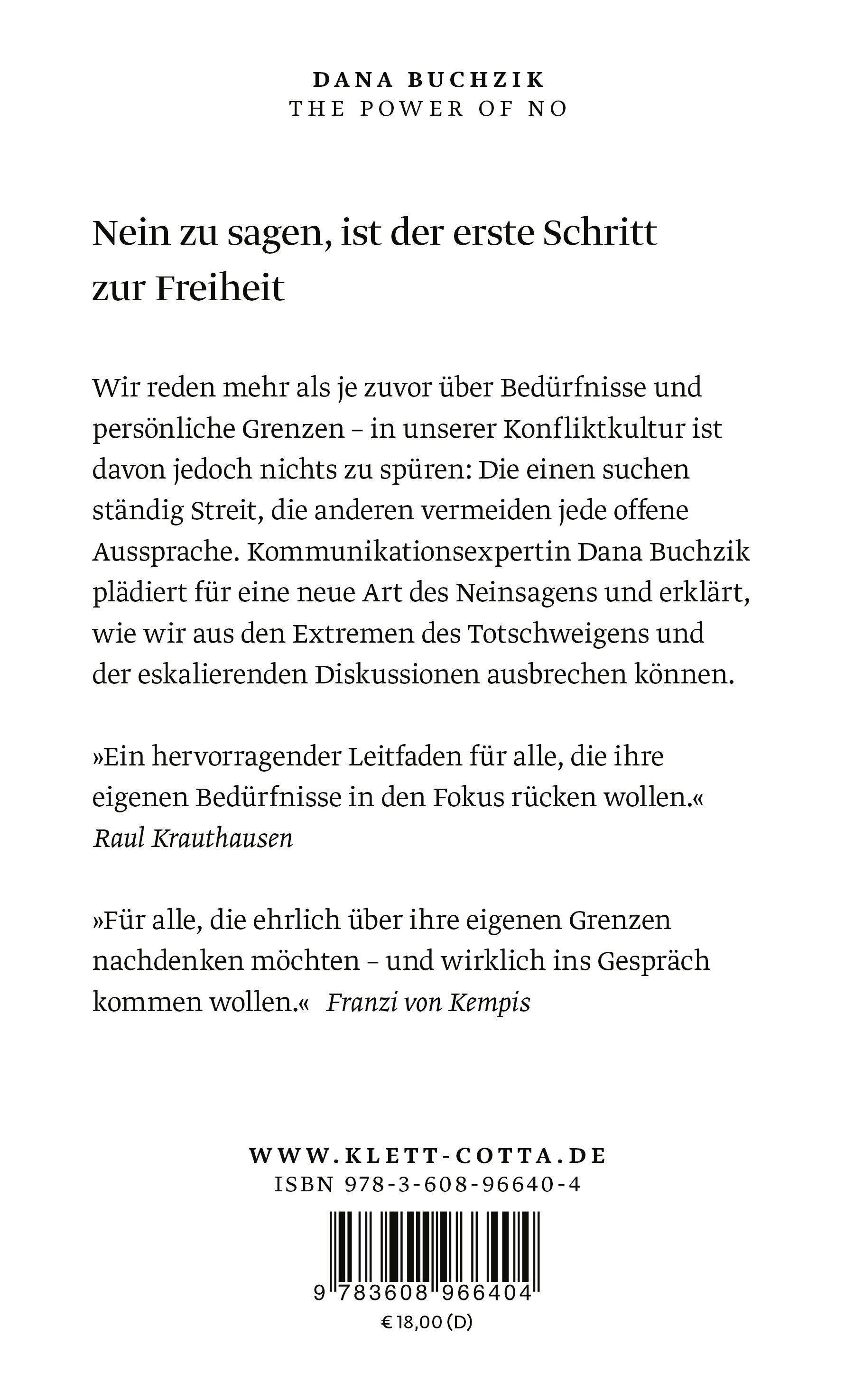 Rückseitencover The Power of No