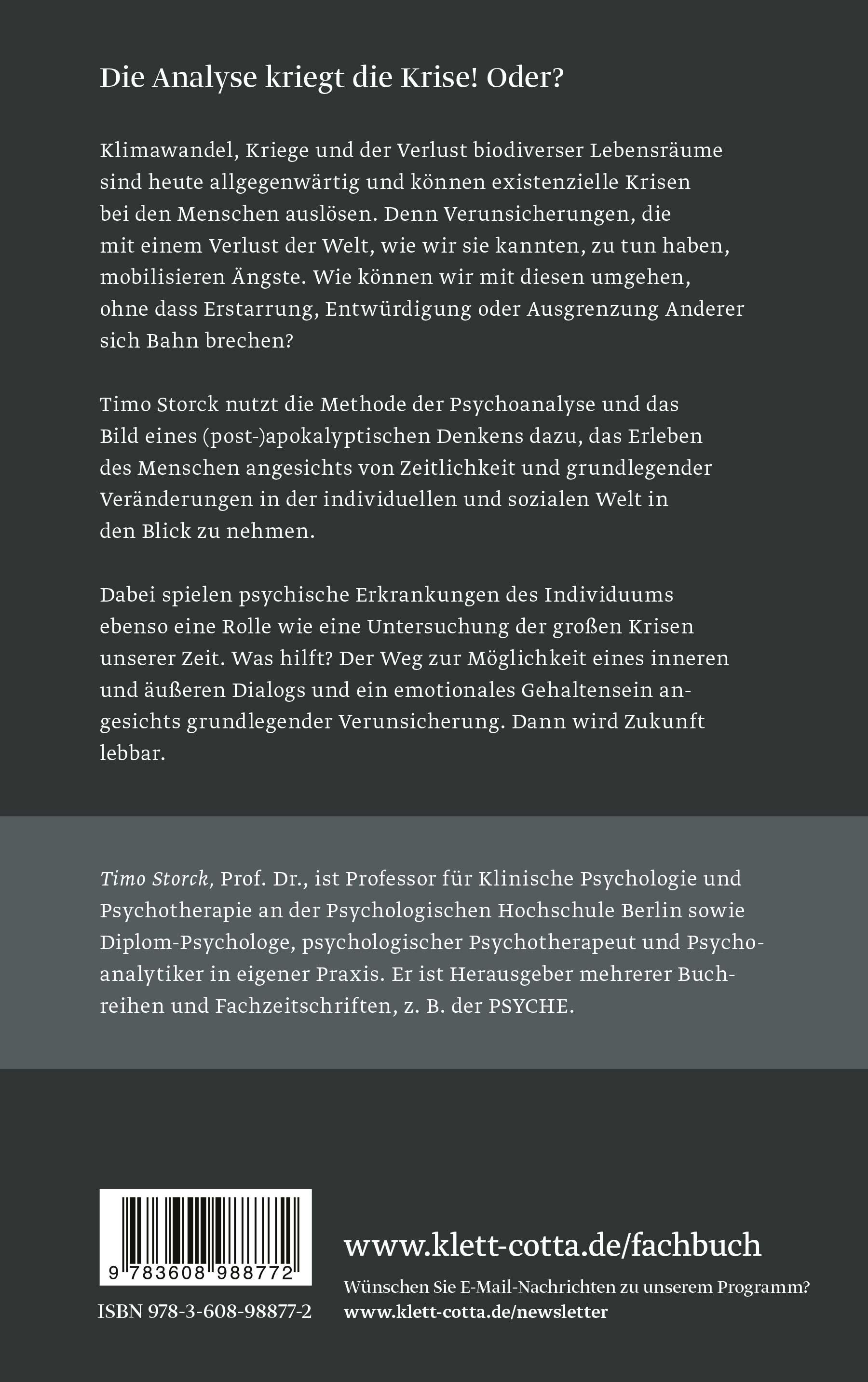 Rückseitencover Krisen auf der Couch