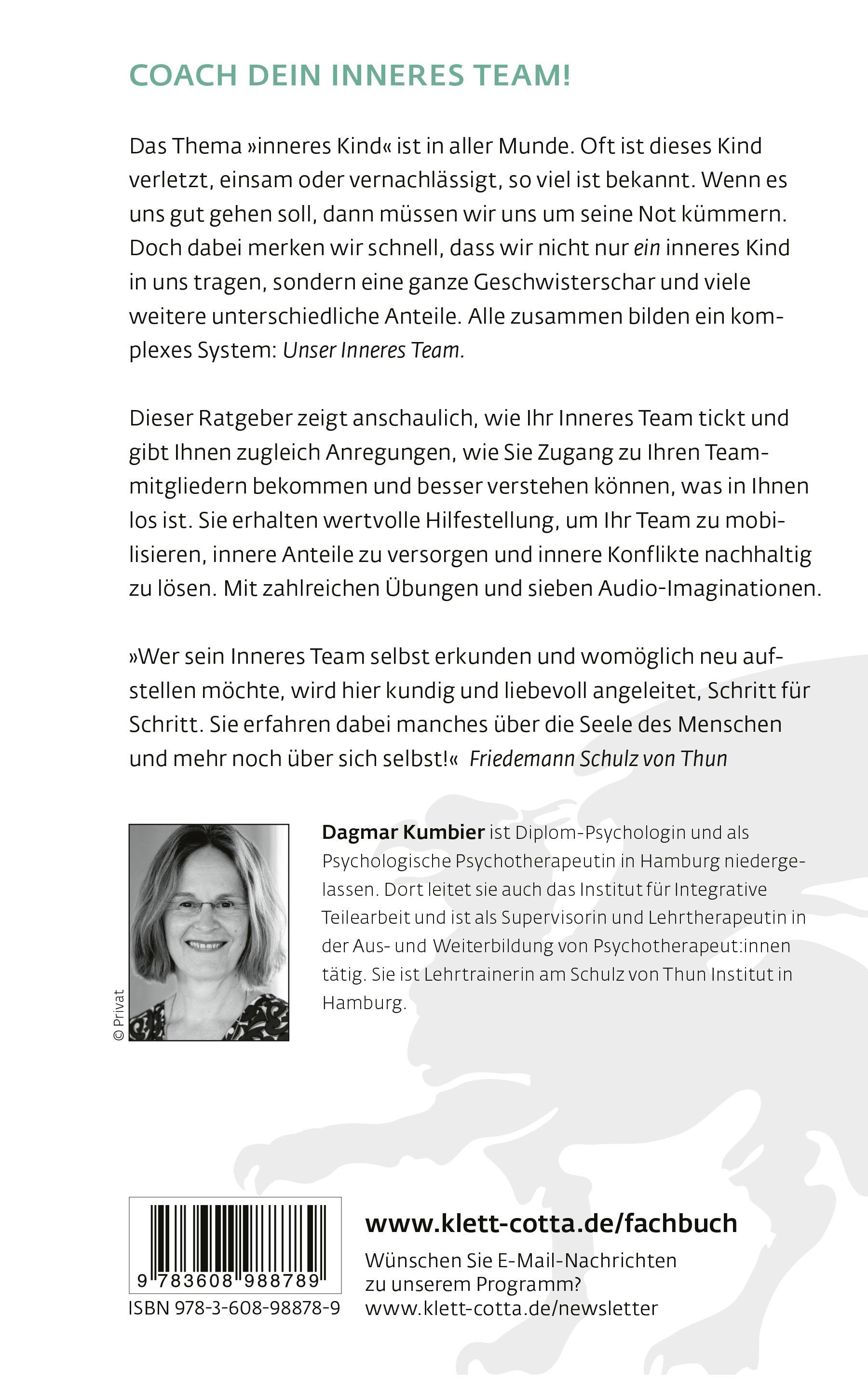 Rückseitencover Wie dein Inneres Team tickt (Fachratgeber Klett-Cotta)