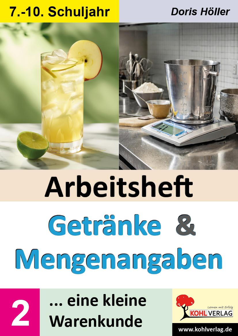 Vorderes Coverbild Arbeitsheft GETRÄNKE und MENGENANGABEN / Band 2