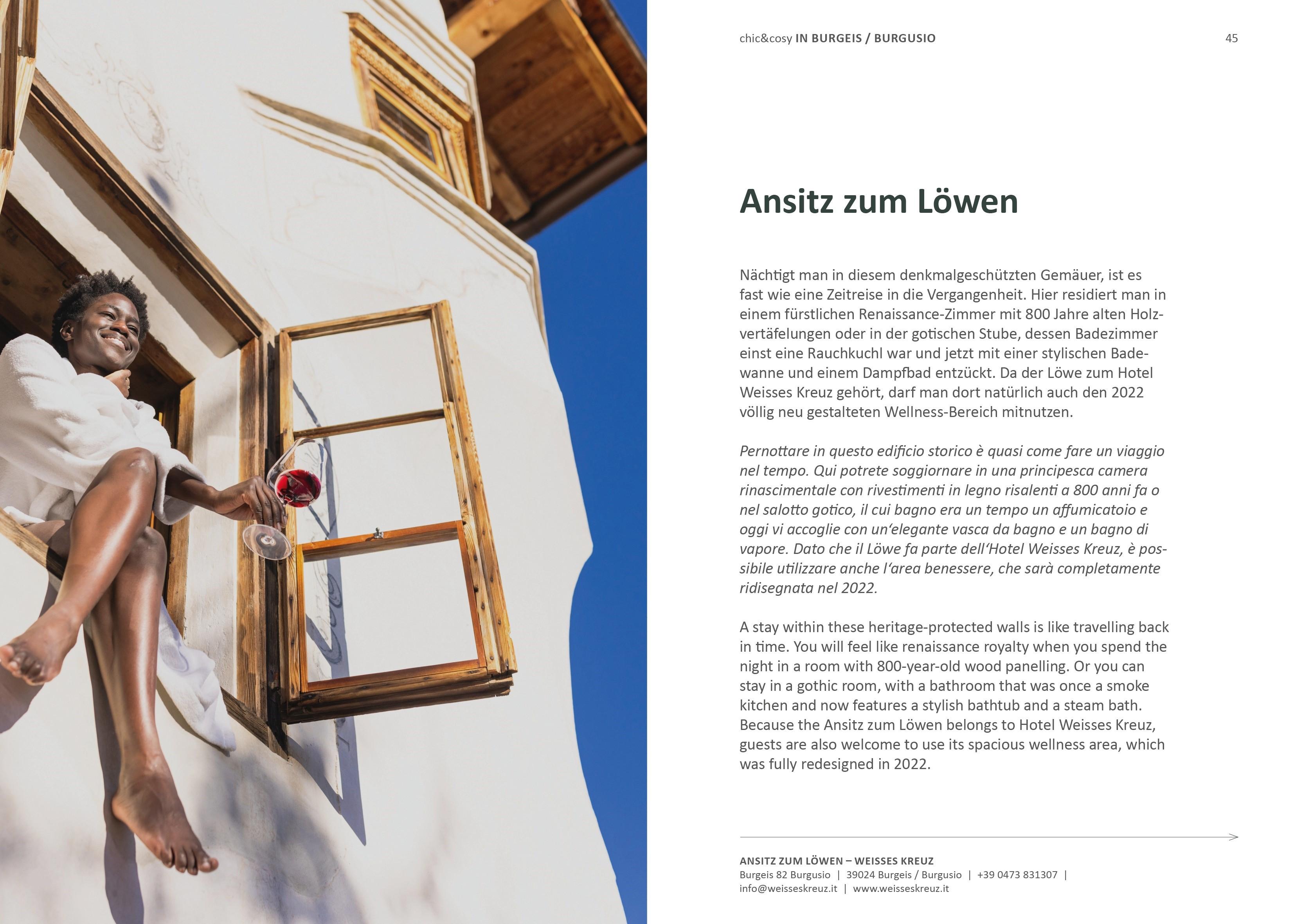 Beispielinhalt (Bild) chic&cosy - Boutiquehotels, Apartments and Bed&Breakfasts in Südtirol / Alto Adige / South Tyrol