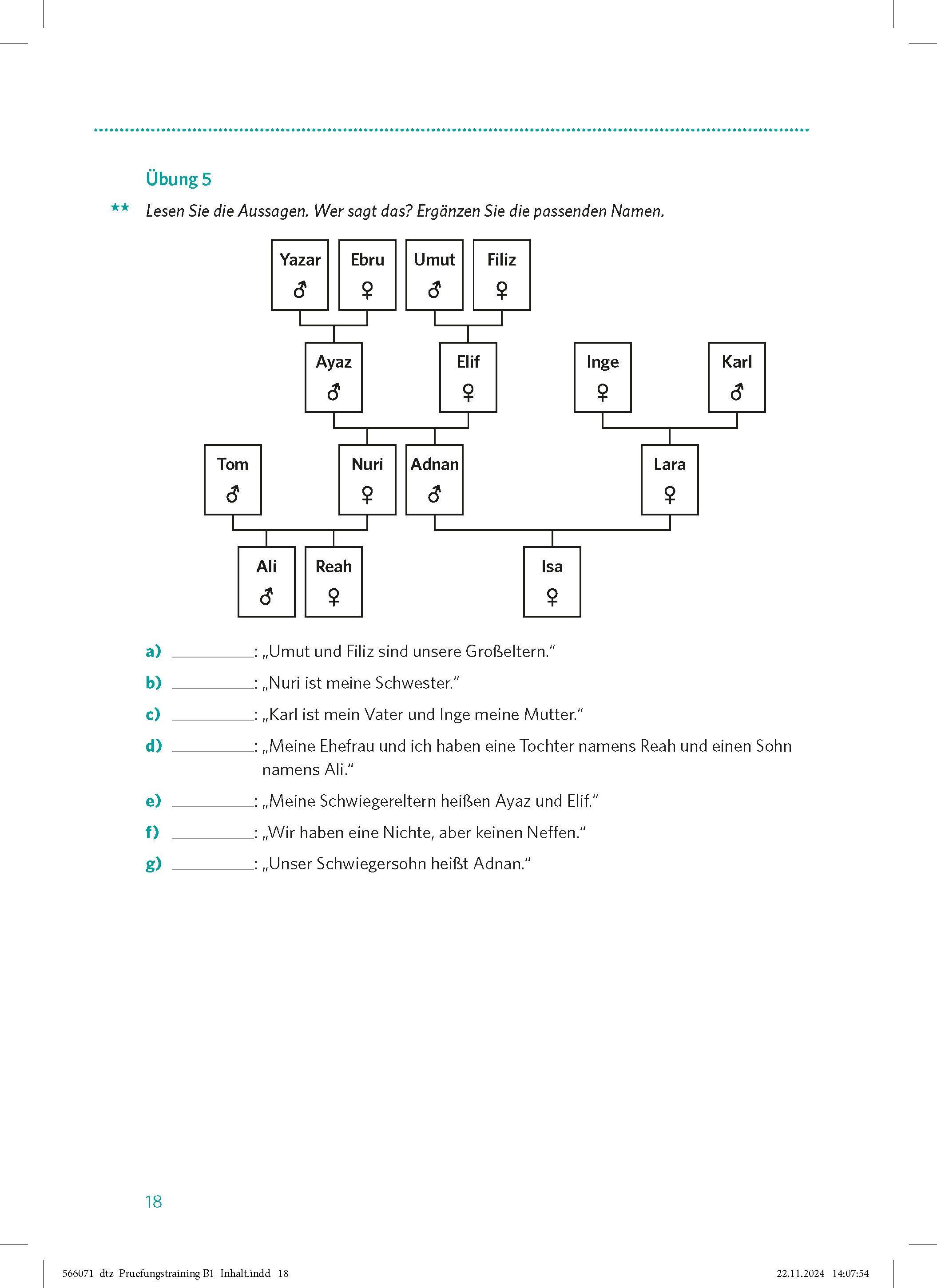 Beispielinhalt (Bild) PONS Prüfungstraining Deutsch-Test für Zuwanderer