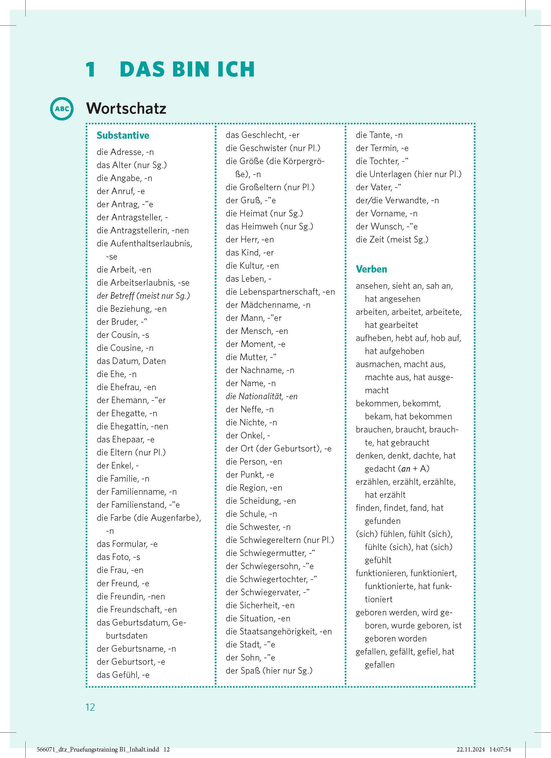Beispielinhalt (Bild) PONS Prüfungstraining Deutsch-Test für Zuwanderer