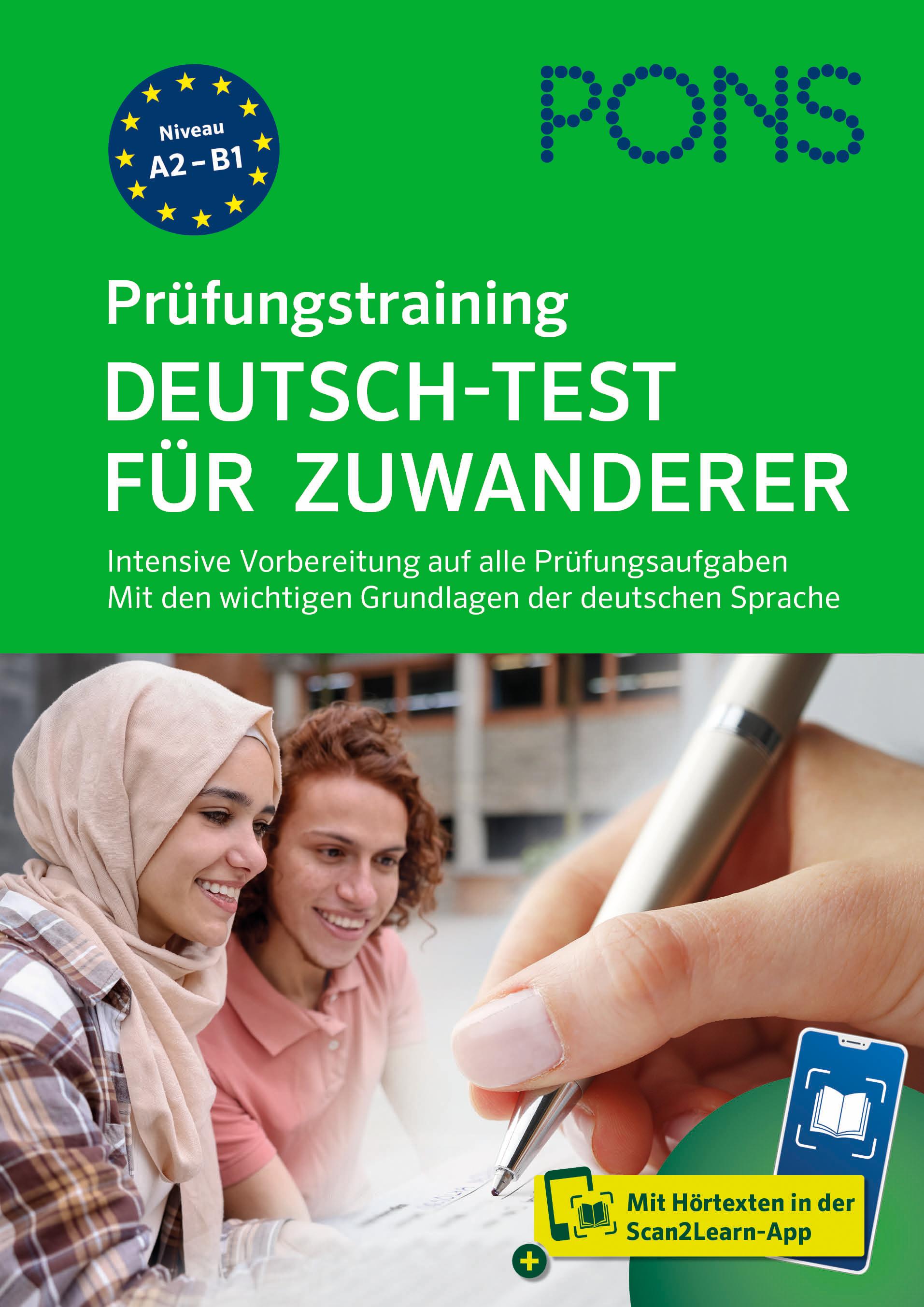 Vorderes Coverbild PONS Prüfungstraining Deutsch-Test für Zuwanderer