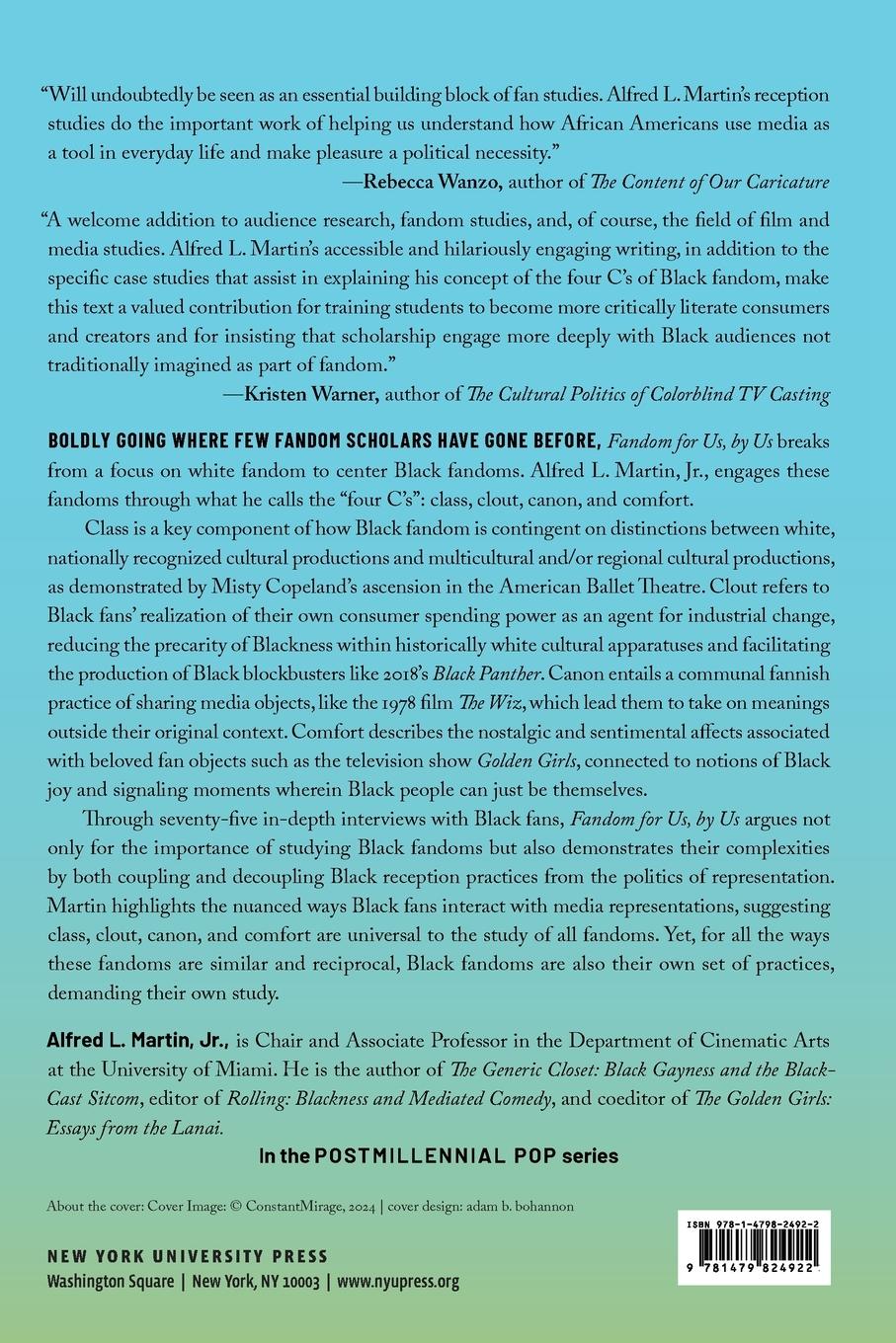 Rückseitencover Fandom for Us, by Us