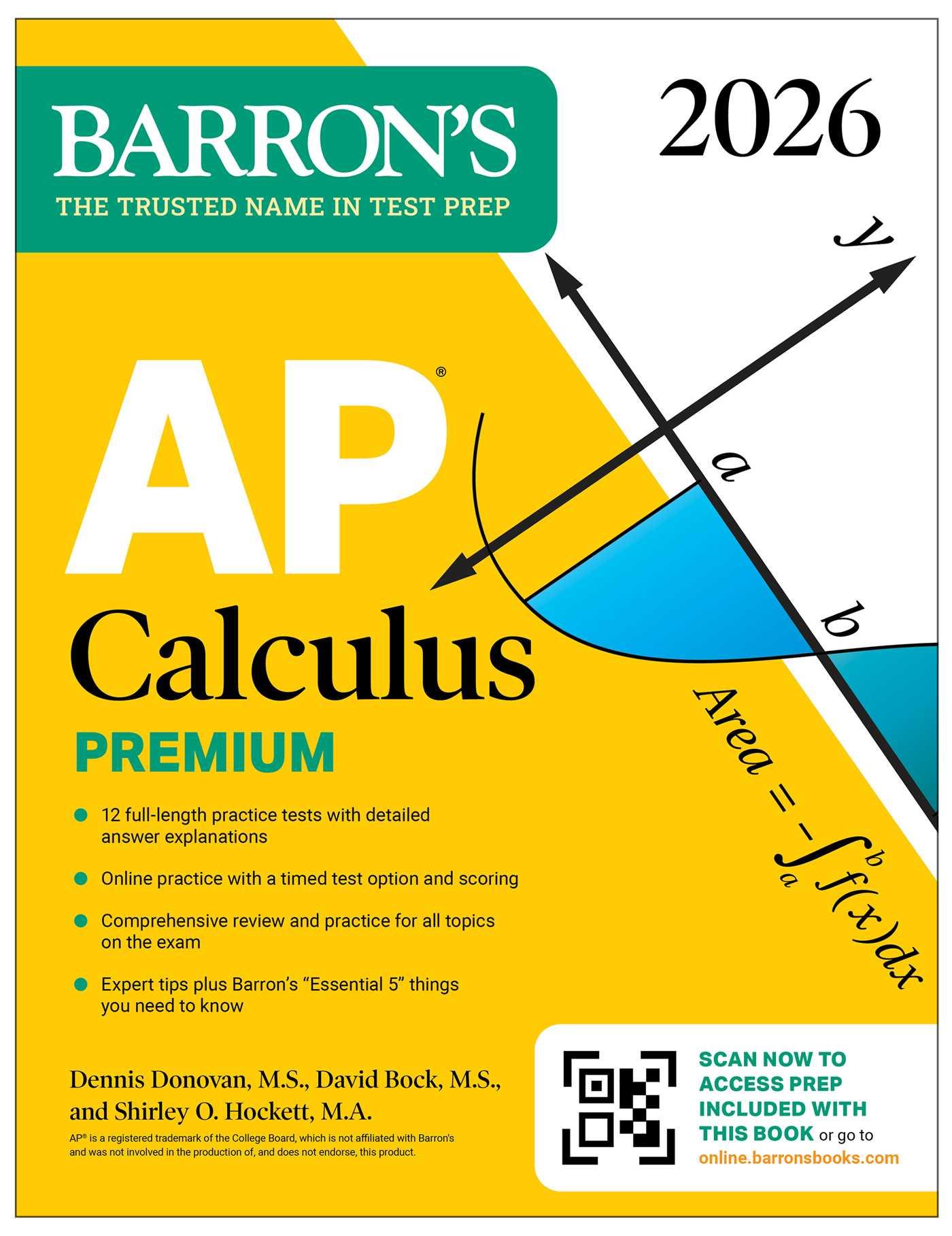 Vorderes Coverbild AP Calculus Premium, 2026: Prep Book with 12 Practice Tests + Comprehensive Review + Online Practice