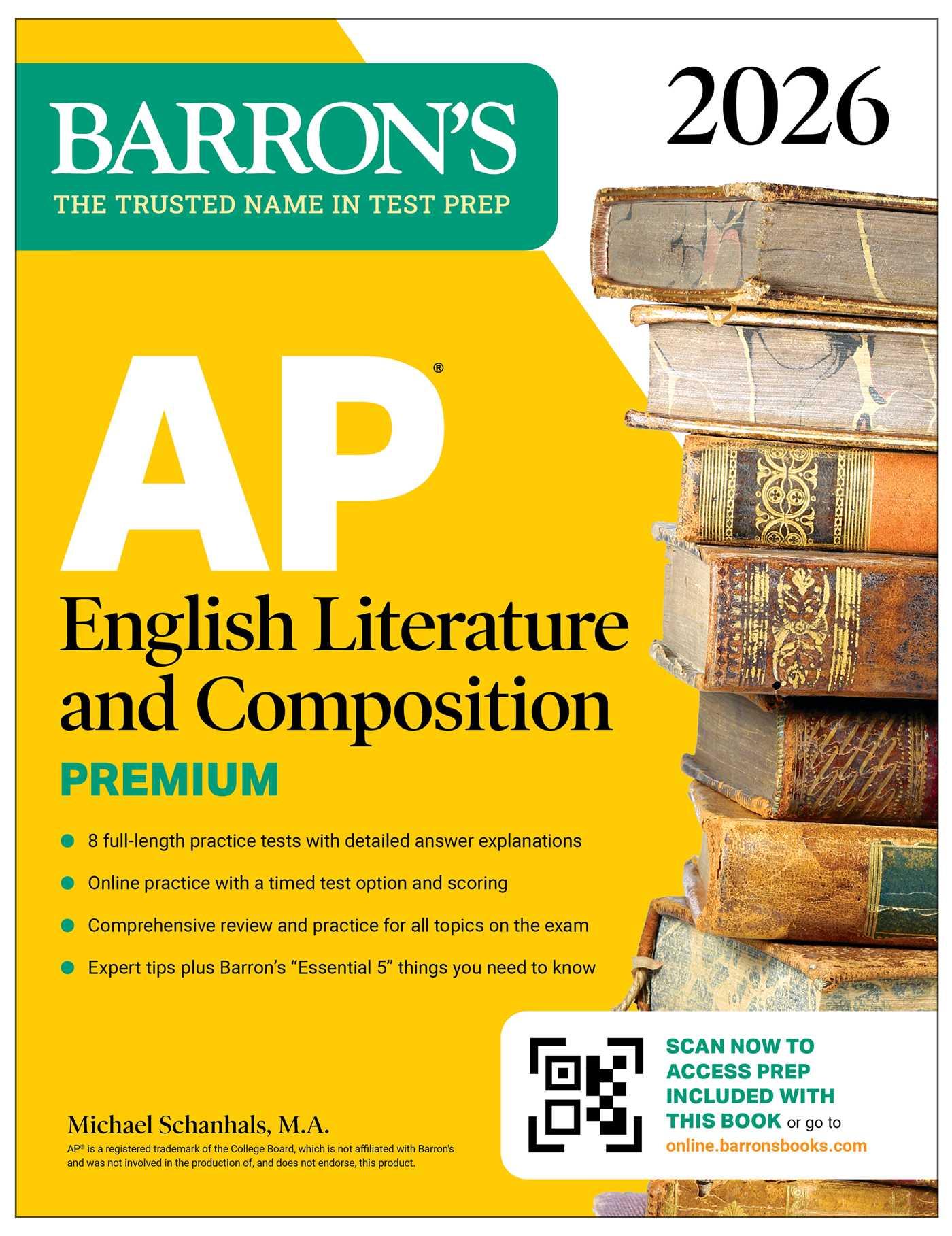 Vorderes Coverbild AP English Literature and Composition Premium, 2026: Prep Book with 8 Practice Tests + Online Practice
