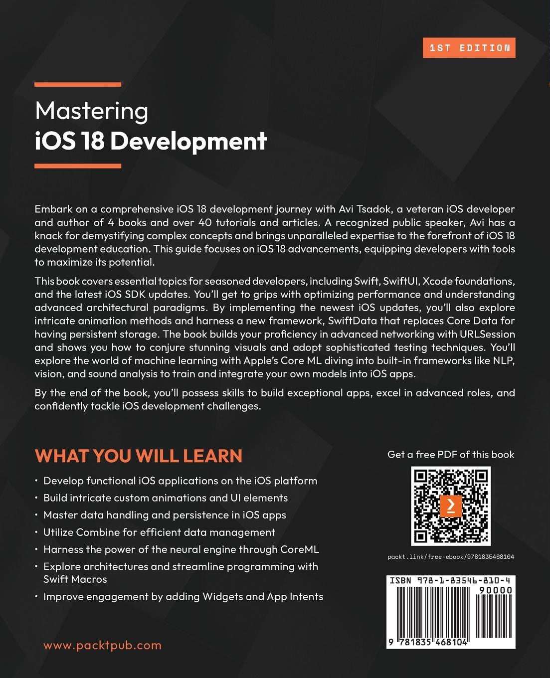Rückseitencover Mastering iOS 18 Development