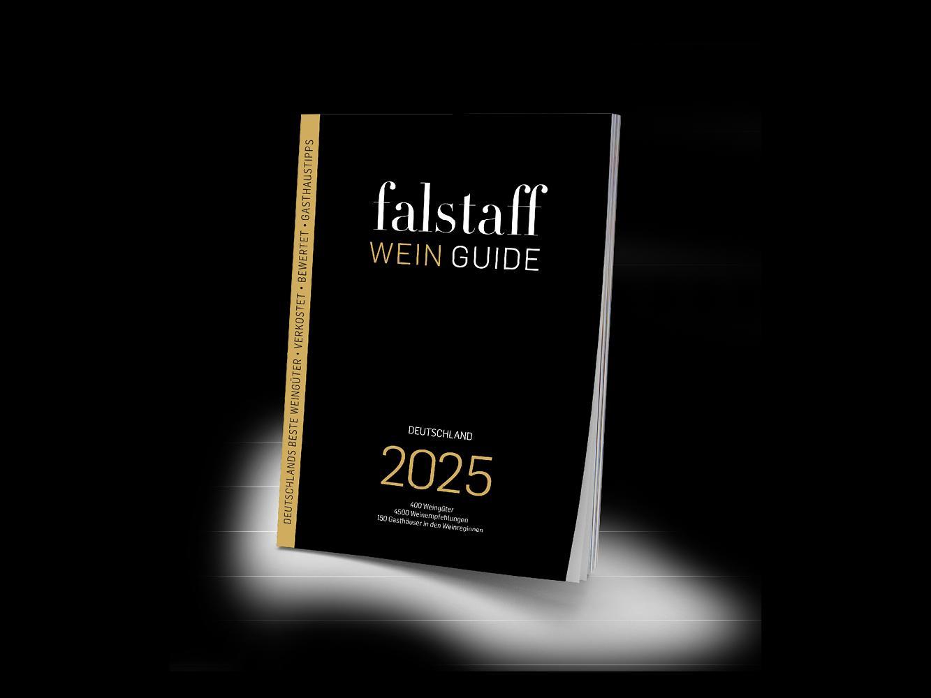 Vorderes Coverbild falstaff Weinguide Deutschland 2025