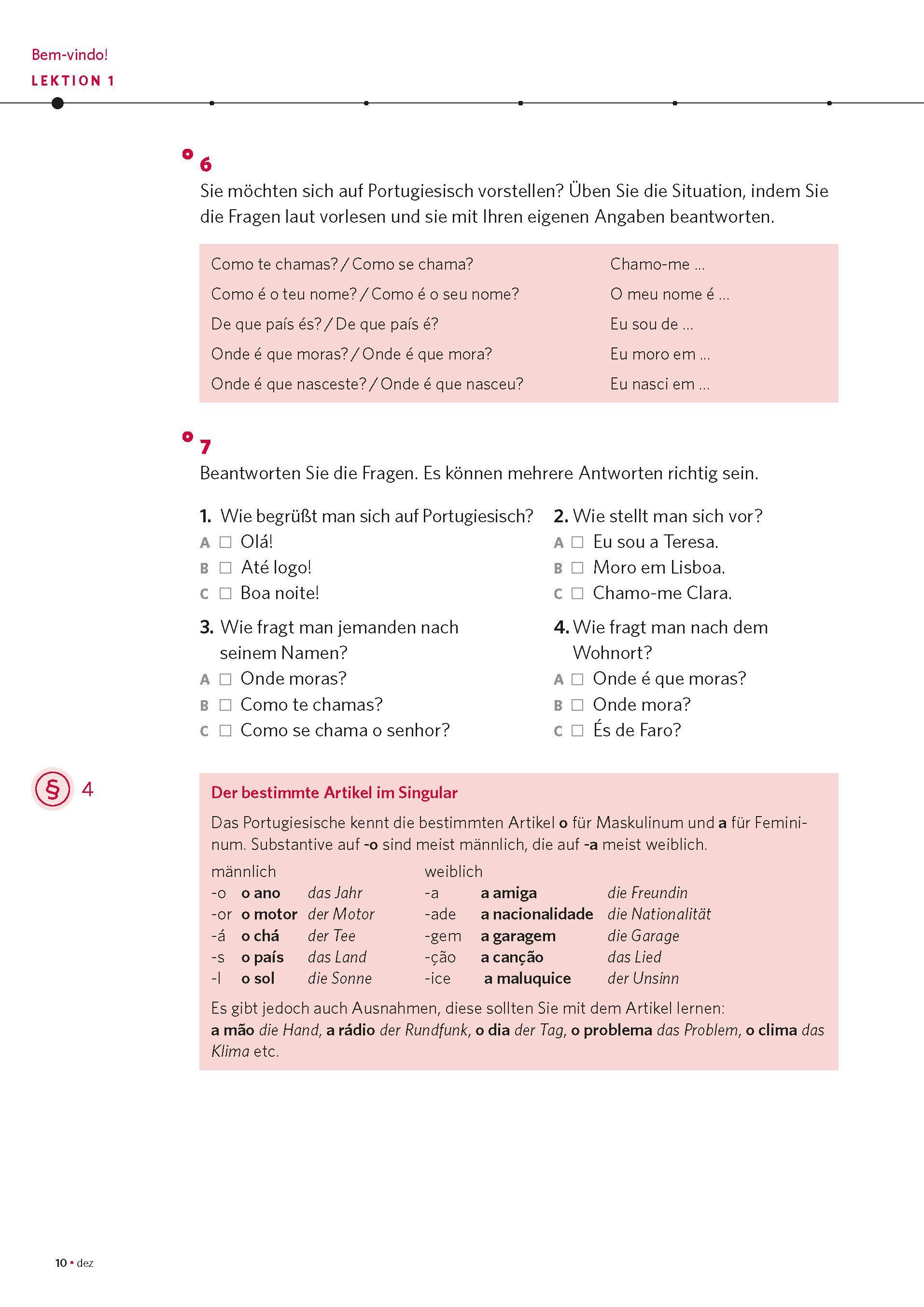 Beispielinhalt (Bild) PONS Power-Sprachkurs Portugiesisch