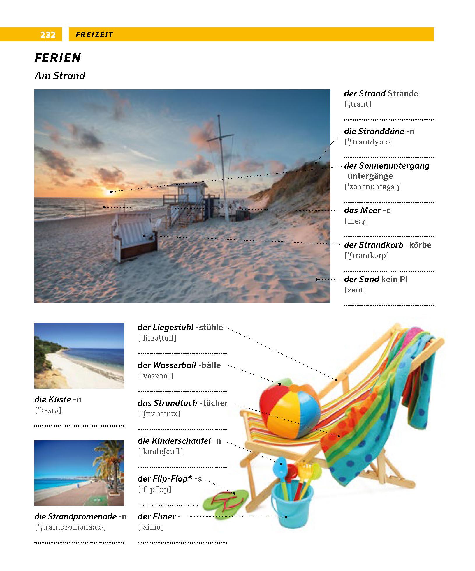 Beispielinhalt (Bild) PONS Bildwörterbuch Deutsch als Fremdsprache