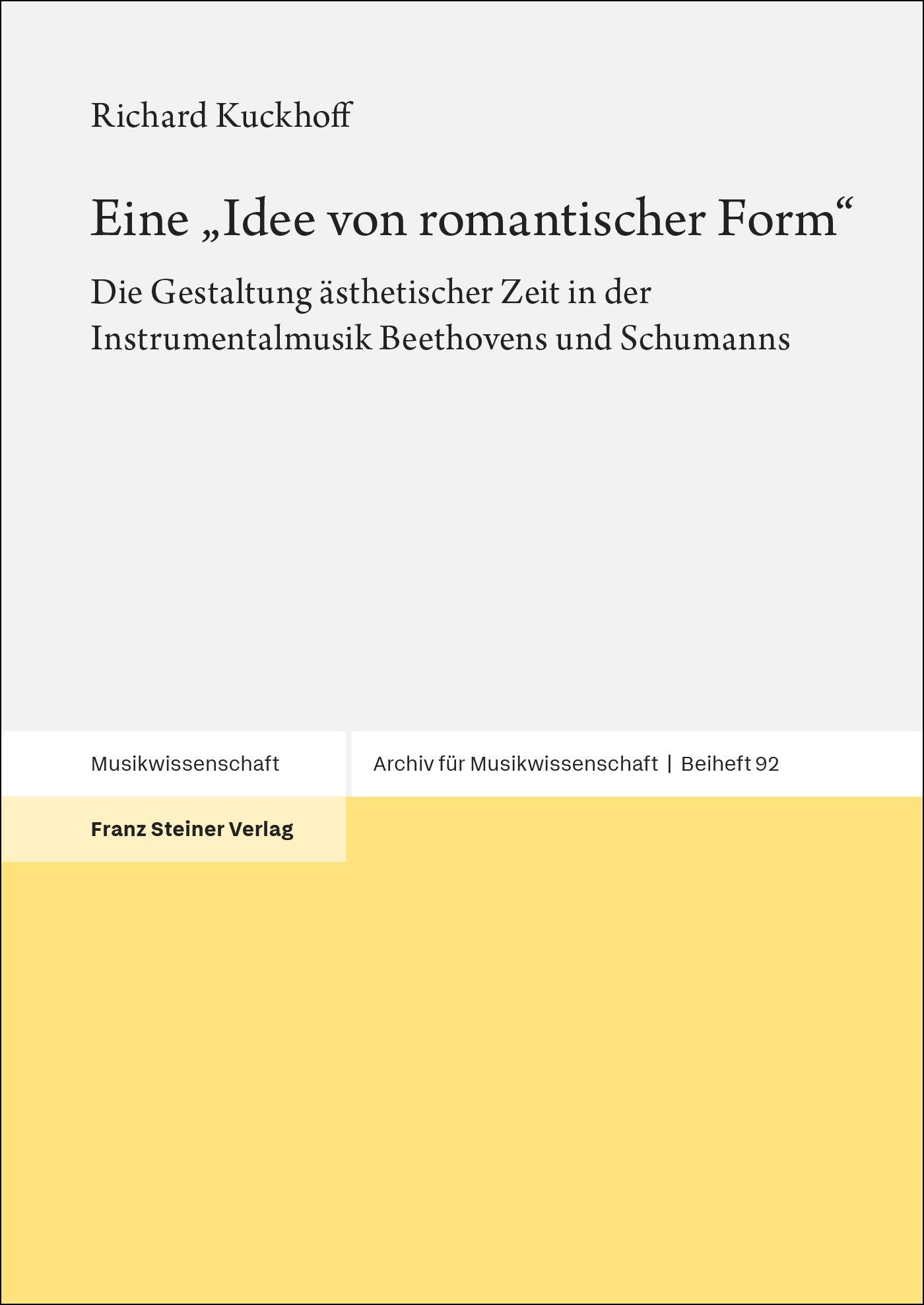 Vorderes Coverbild Eine "Idee von romantischer Form"