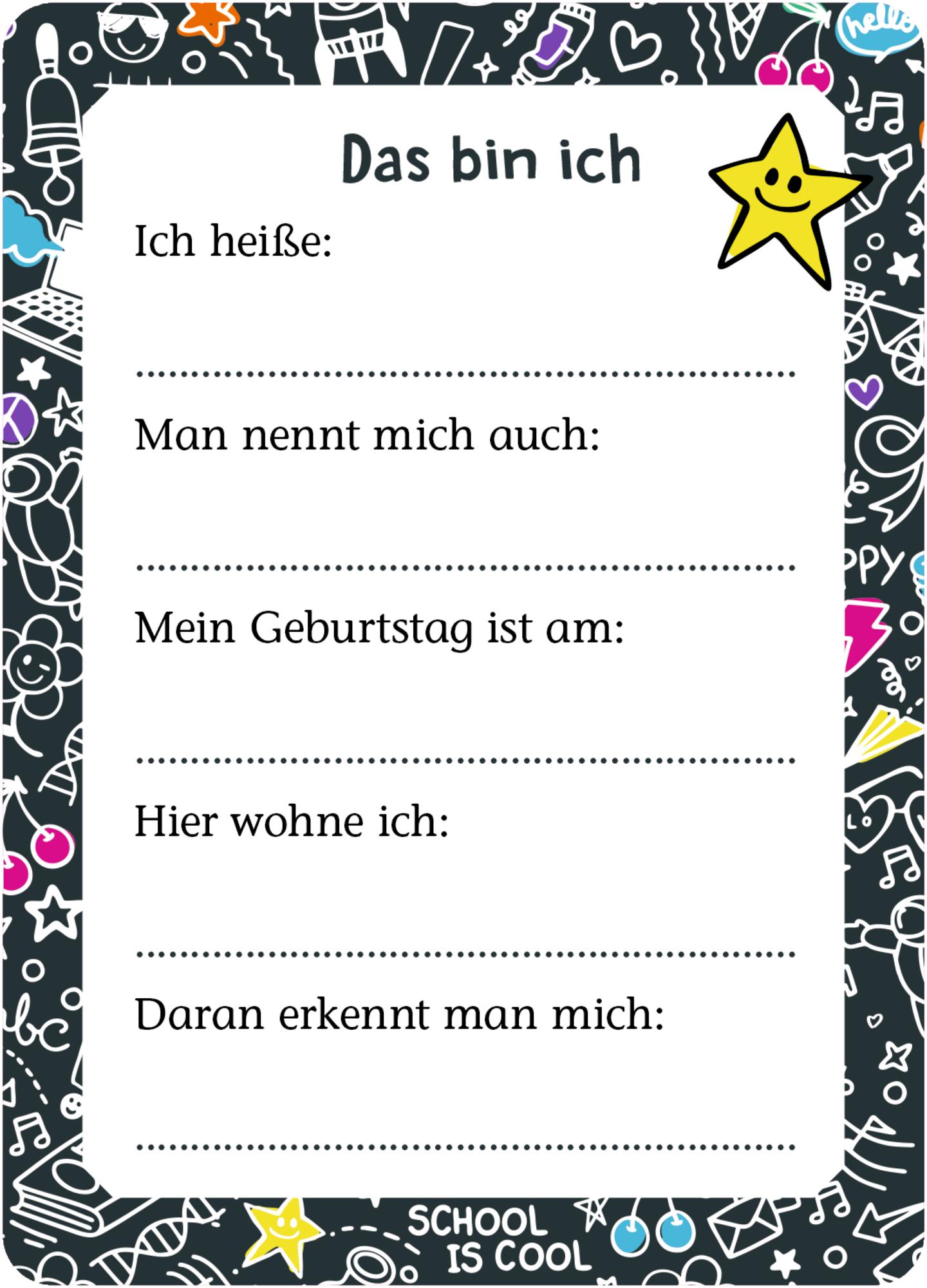 Beispielinhalt (Bild) Kartenbox - Meine Rätsel-Witze-Box zum Schulstart