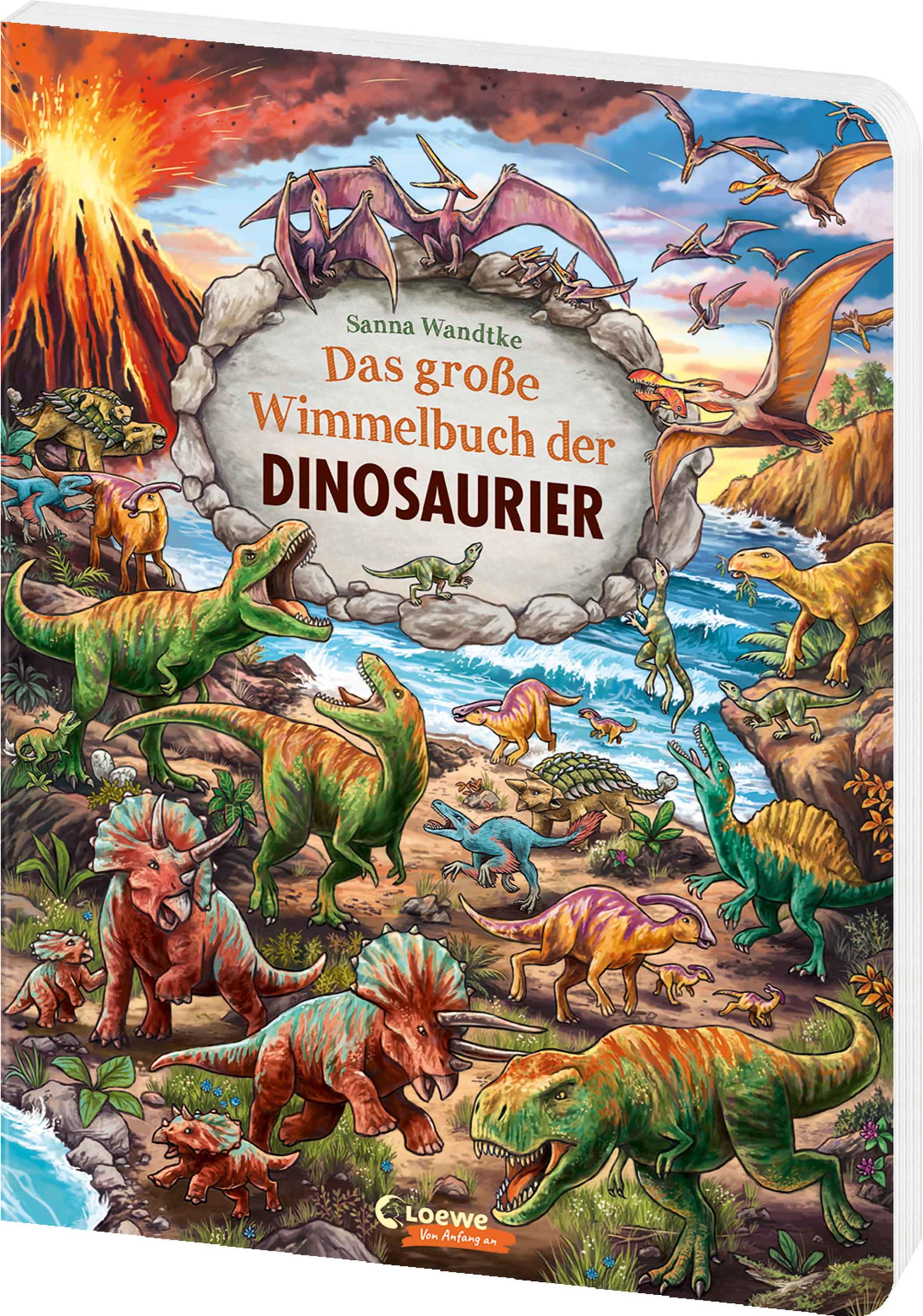Vorderes Coverbild Das große Wimmelbuch der Dinosaurier