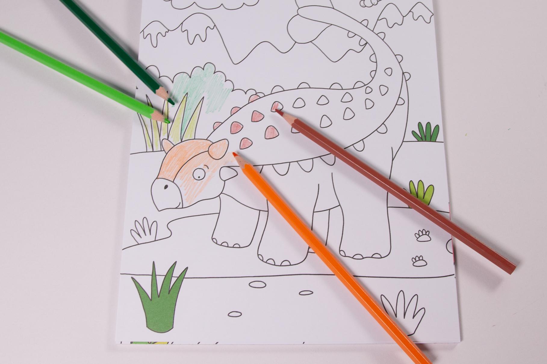 Beispielinhalt (Bild) Meine Dino-Welt - Malblock