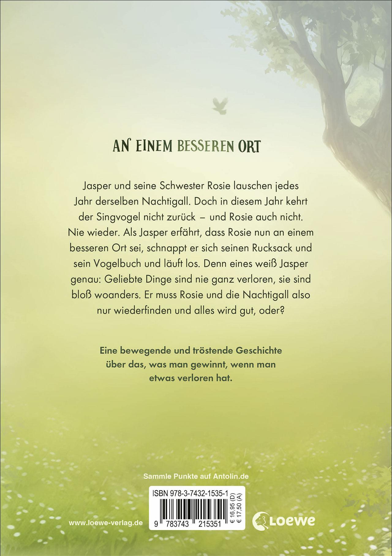 Rückseitencover Jasper und das Lied der Nachtigall