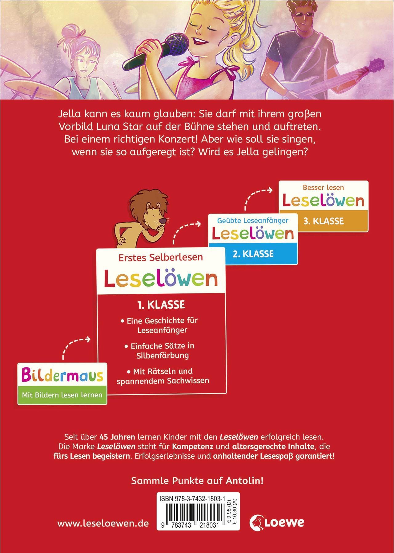 Rückseitencover Leselöwen 1. Klasse - Plötzlich berühmt
