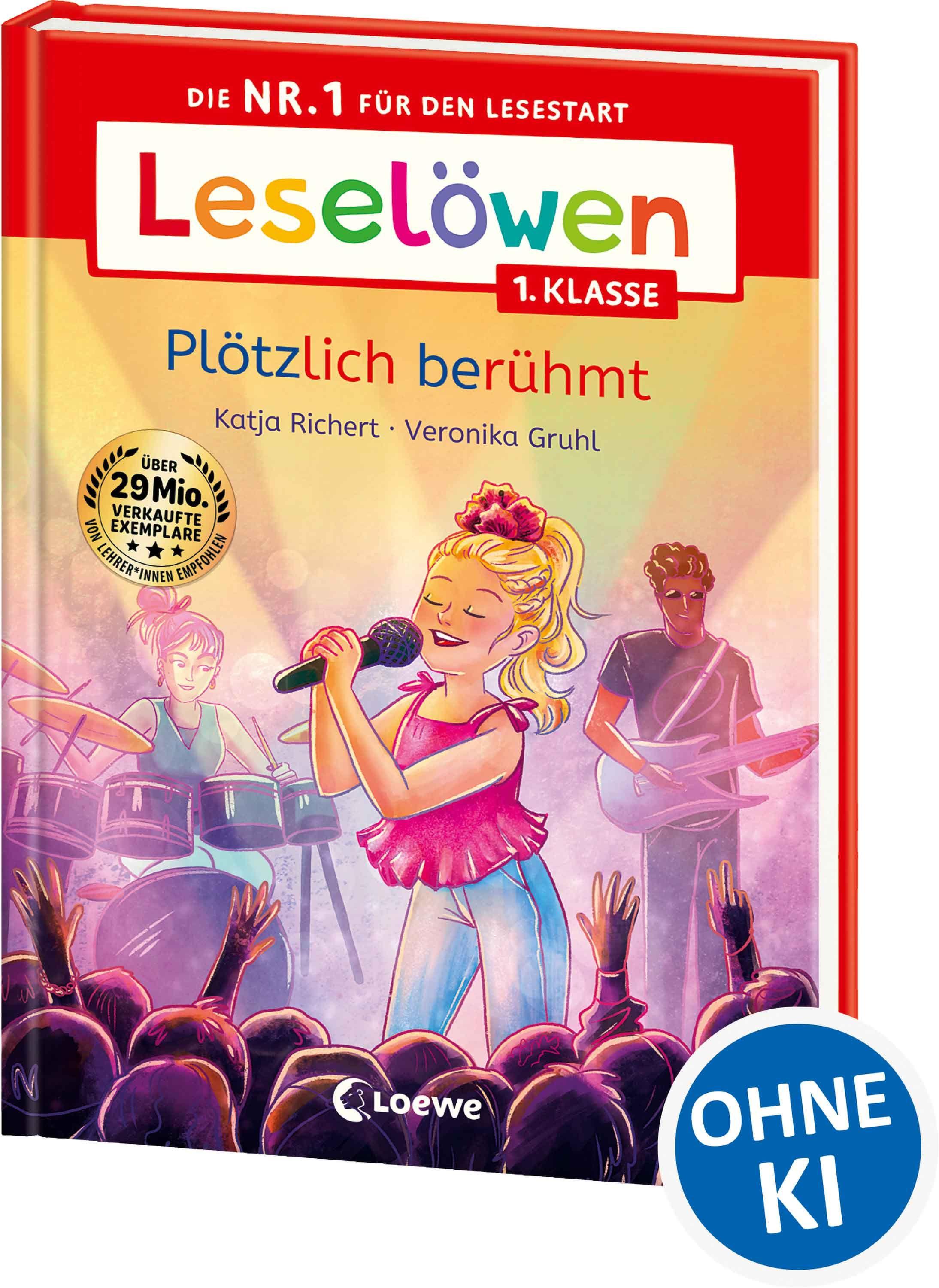 Vorderes Coverbild Leselöwen 1. Klasse - Plötzlich berühmt
