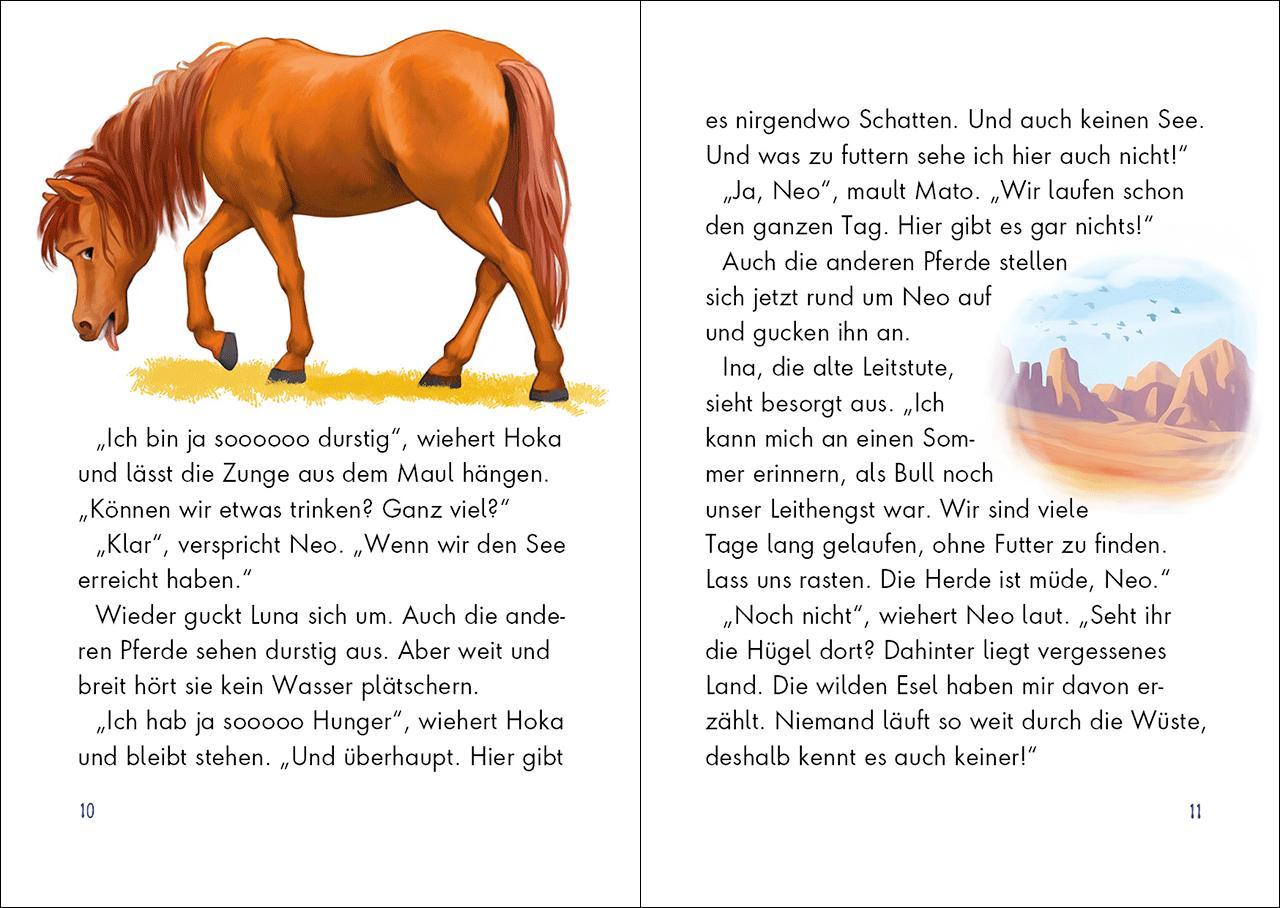 Beispielinhalt (Bild) Wildpferde - mutig und frei (Band 5) - Rauch über der Prärie