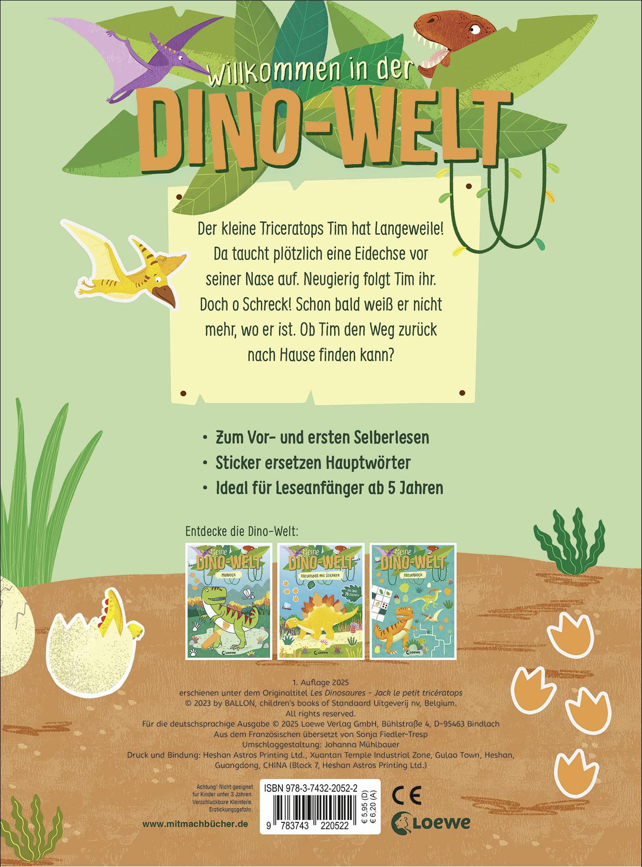 Rückseitencover Meine Dino-Welt - Tim, der kleine Triceratops