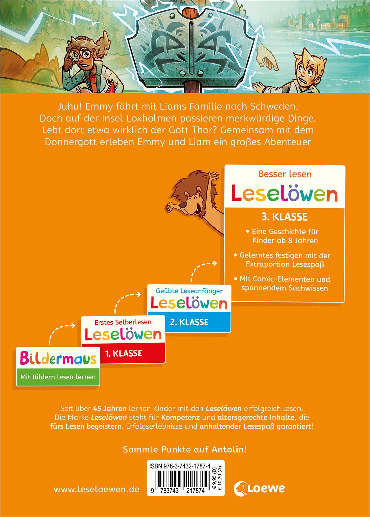 Rückseitencover Leselöwen 3. Klasse - Der Kampf der Götter