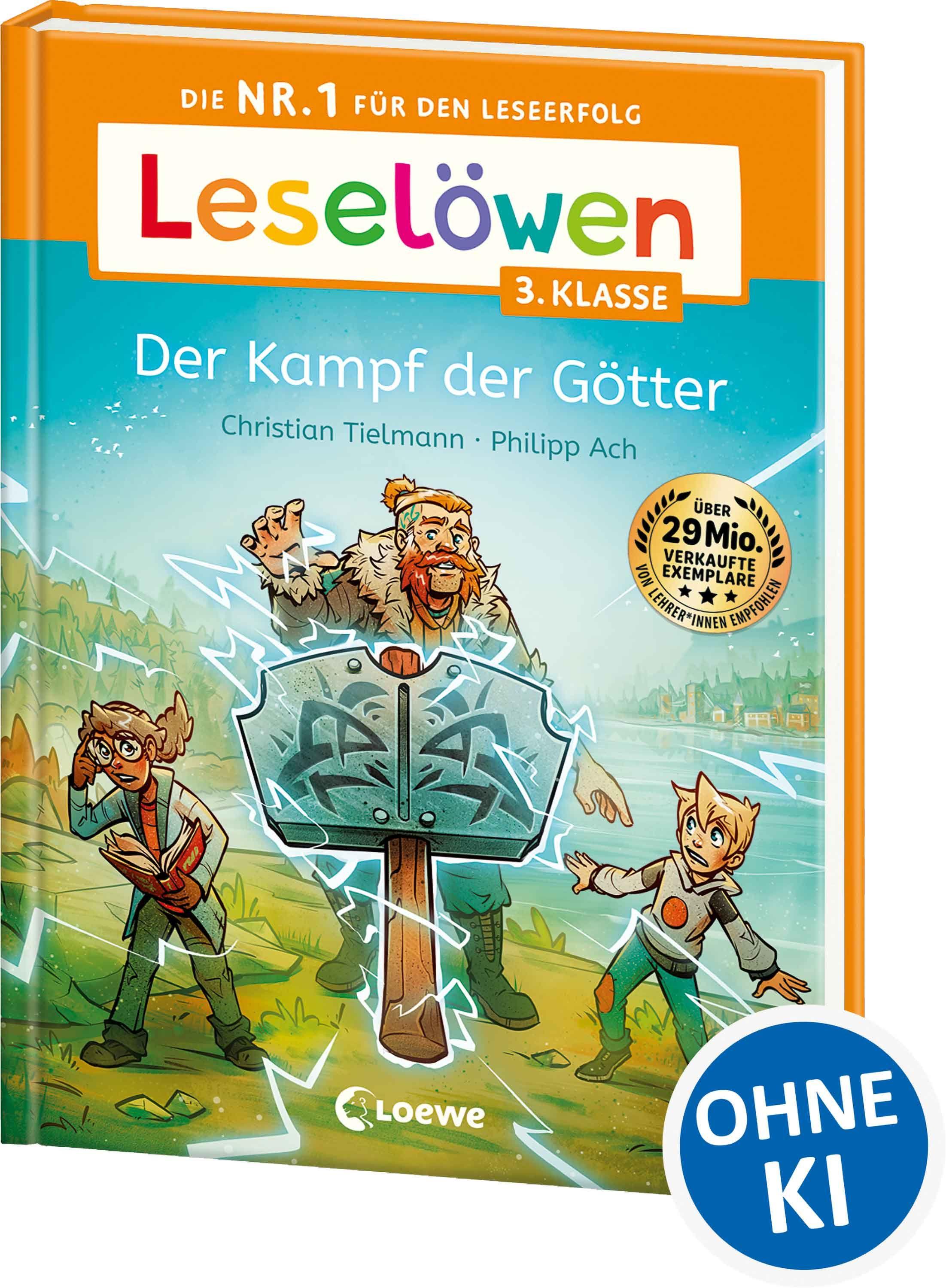 Vorderes Coverbild Leselöwen 3. Klasse - Der Kampf der Götter