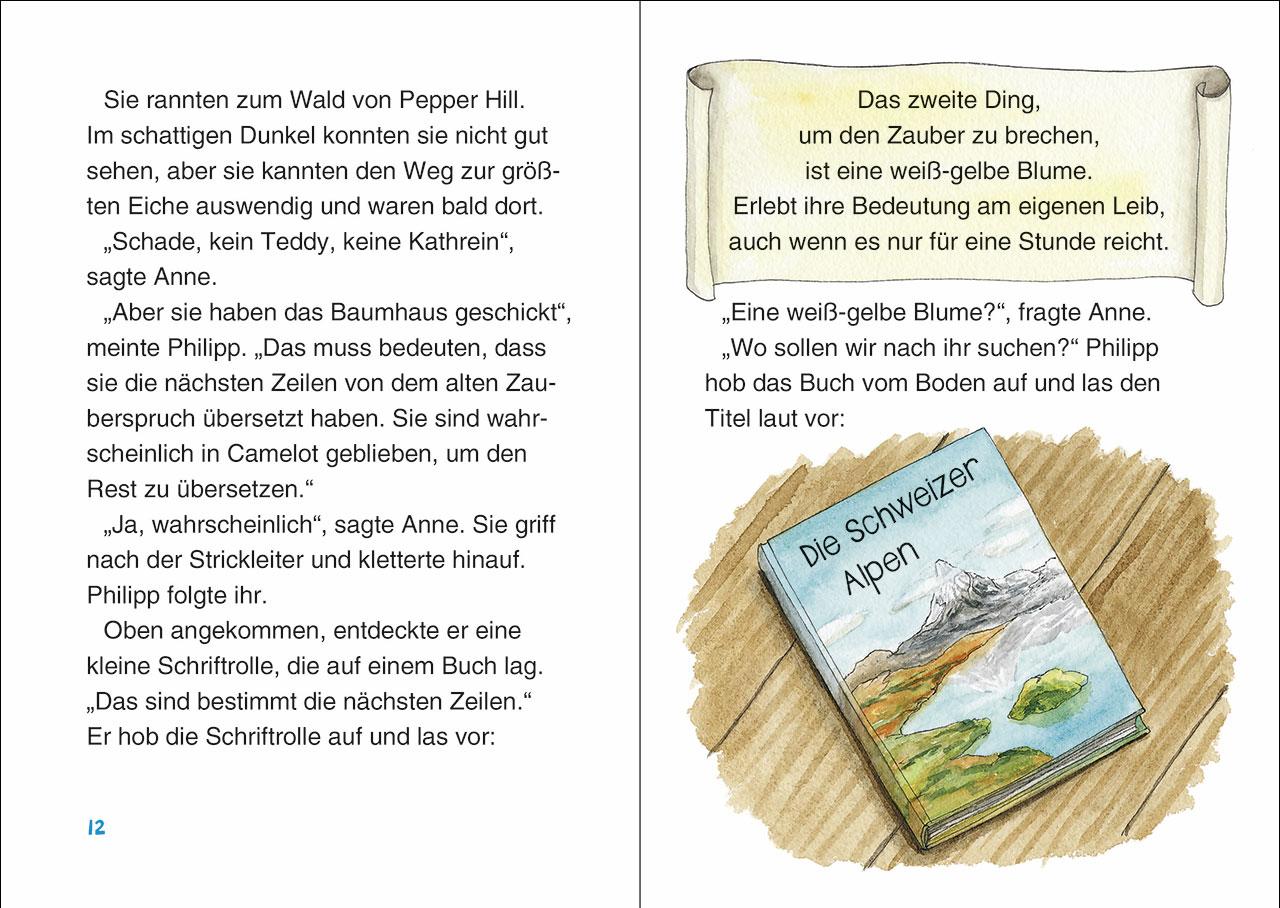 Beispielinhalt (Bild) Das magische Baumhaus junior (Band 40) - Lawinenhunde im Einsatz
