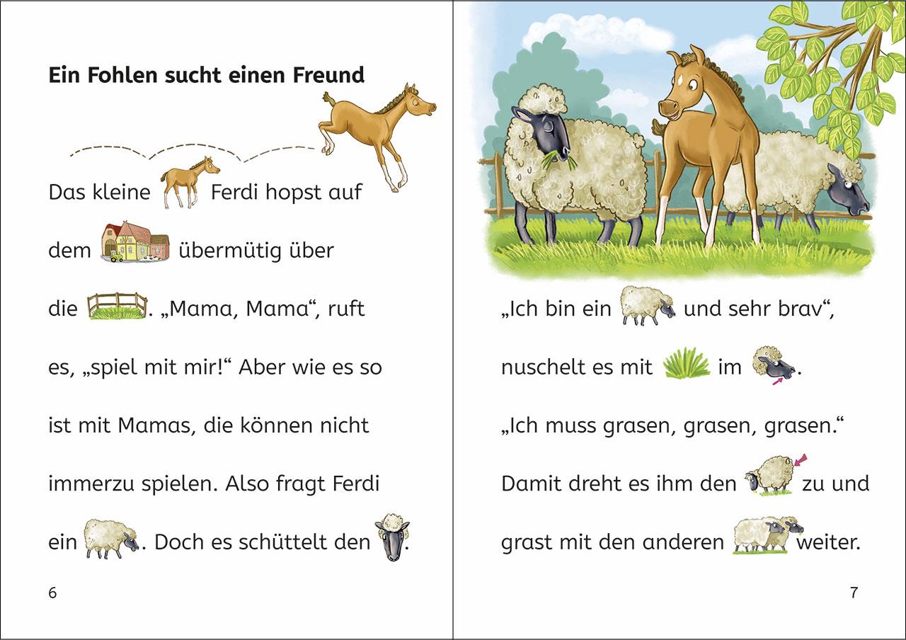 Beispielinhalt (Bild) Bildermaus - Ein Freund für das kleine Fohlen