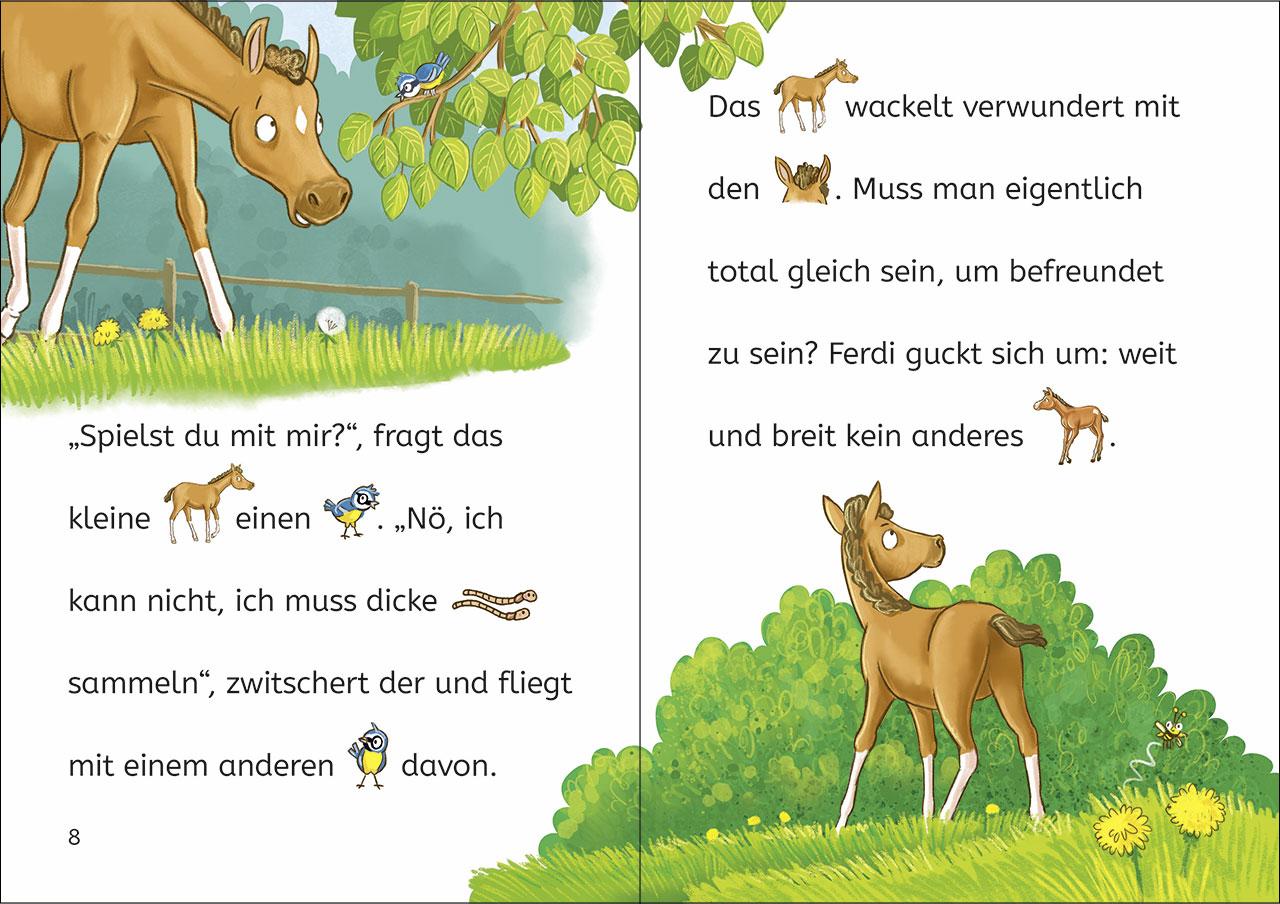 Beispielinhalt (Bild) Bildermaus - Ein Freund für das kleine Fohlen