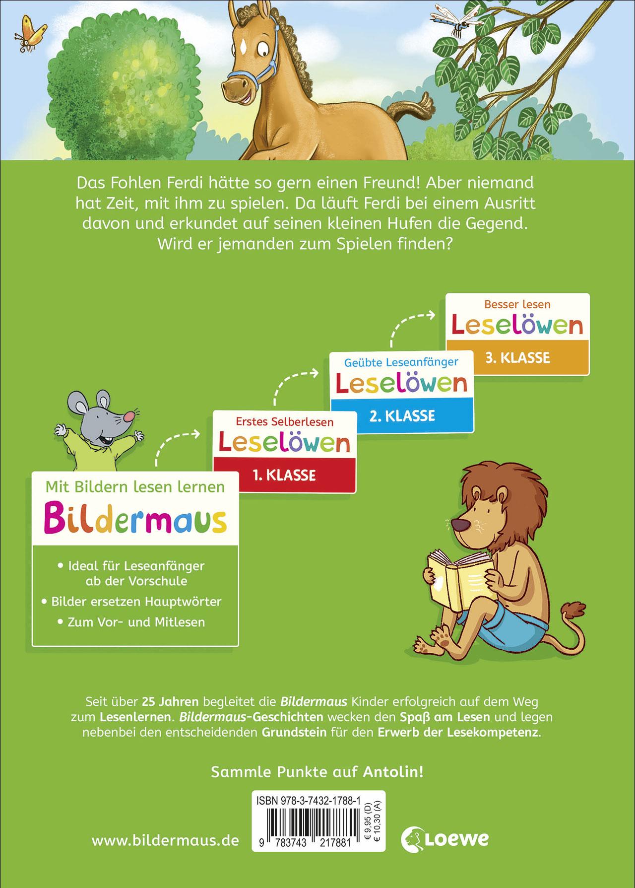 Rückseitencover Bildermaus - Ein Freund für das kleine Fohlen