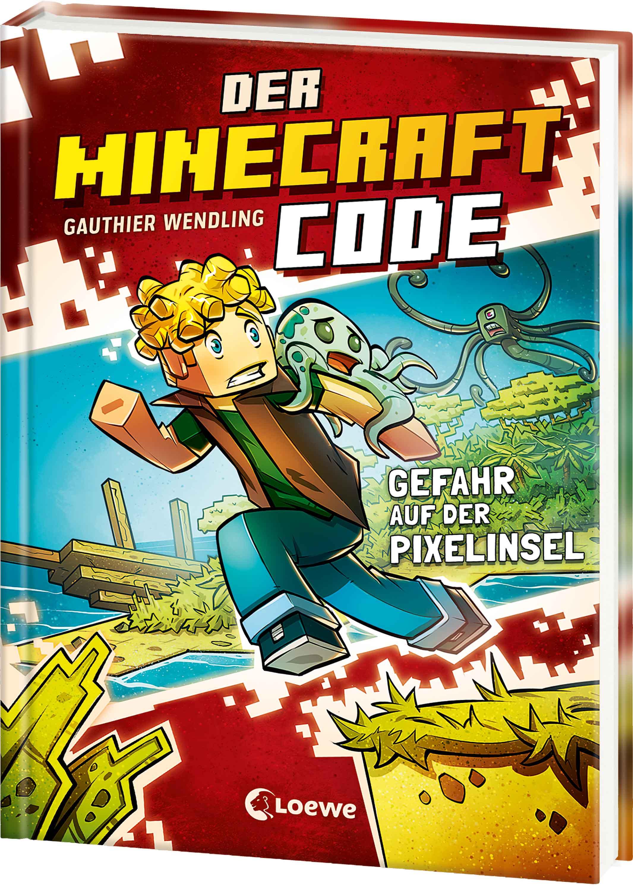 Vorderes Coverbild Der Minecraft Code (Band 2) - Gefahr auf der Pixelinsel
