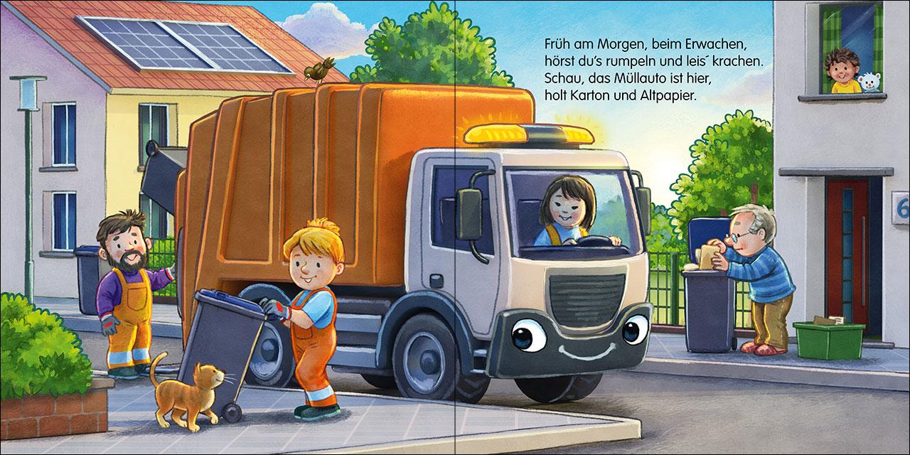 Beispielinhalt (Bild) Gute Nacht, kleines Müllauto!