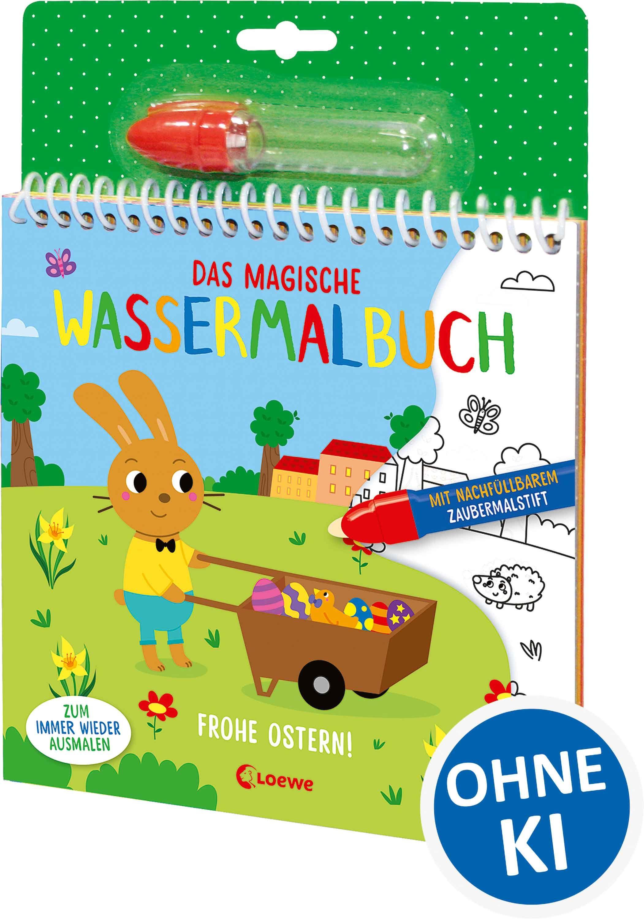 Vorderes Coverbild Das magische Wassermalbuch - Frohe Ostern!