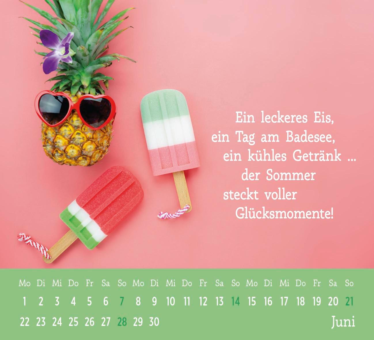 Beispielinhalt (Bild) Mini-Kalender 2026: Der kleine Glückskalender