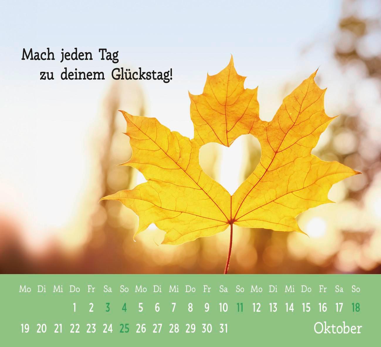 Beispielinhalt (Bild) Mini-Kalender 2026: Der kleine Glückskalender