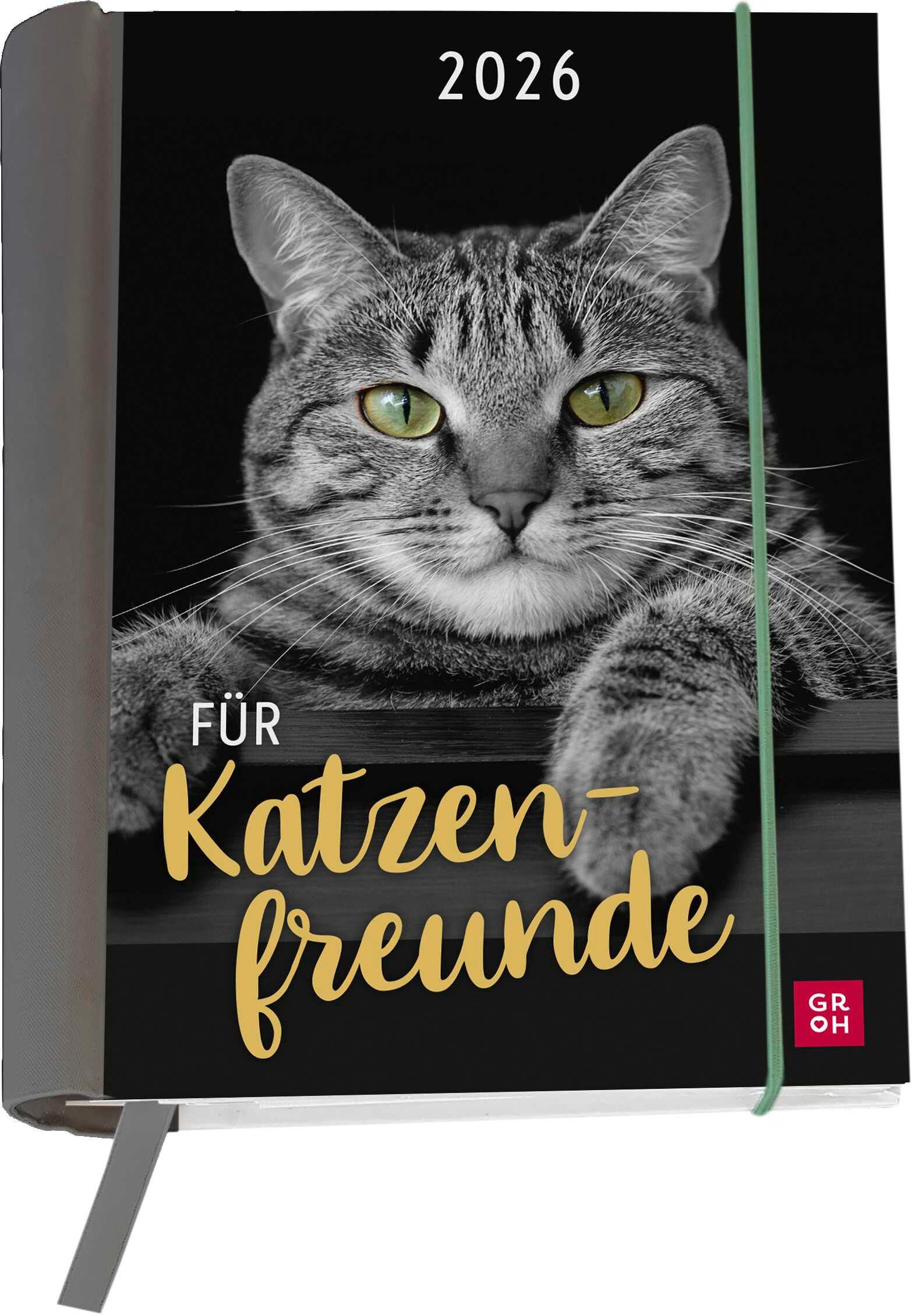 Vorderes Coverbild Buchkalender 2026: Für Katzenfreunde