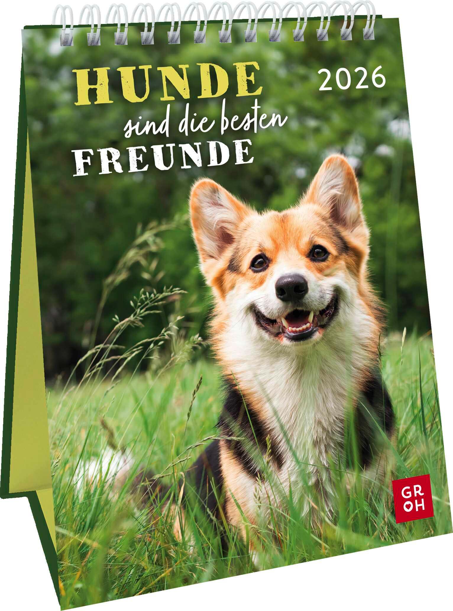 Vorderes Coverbild Wochenkalender 2026: Hunde sind die besten Freunde