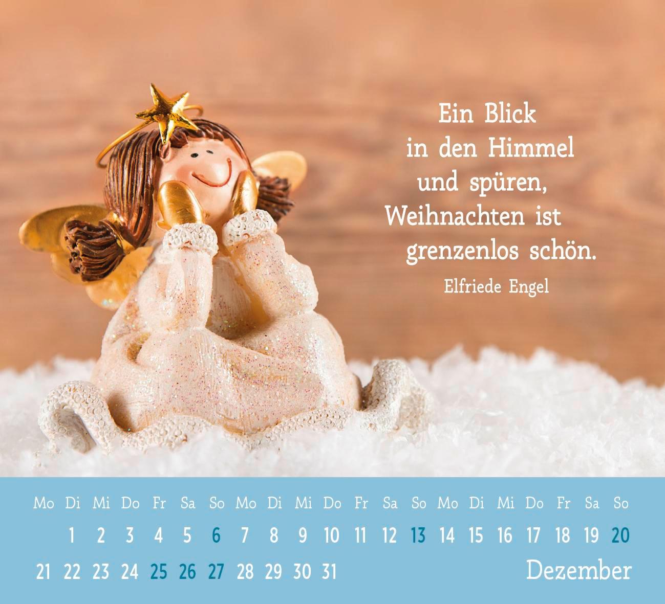 Beispielinhalt (Bild) Mini-Kalender 2026: Der kleine Schutzengelkalender