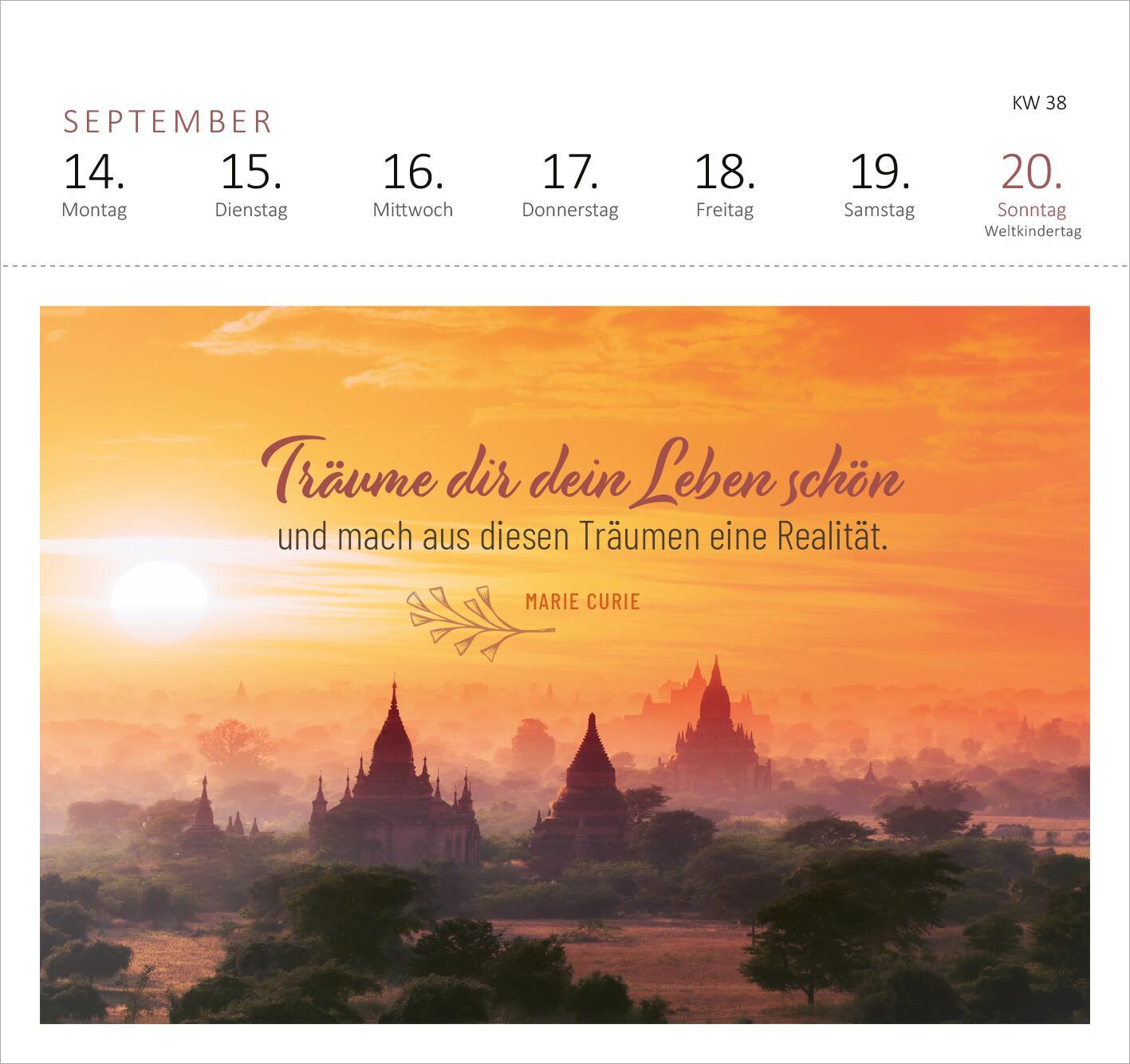 Beispielinhalt (Bild) Postkartenkalender 365 Tage Gelassenheit 2026