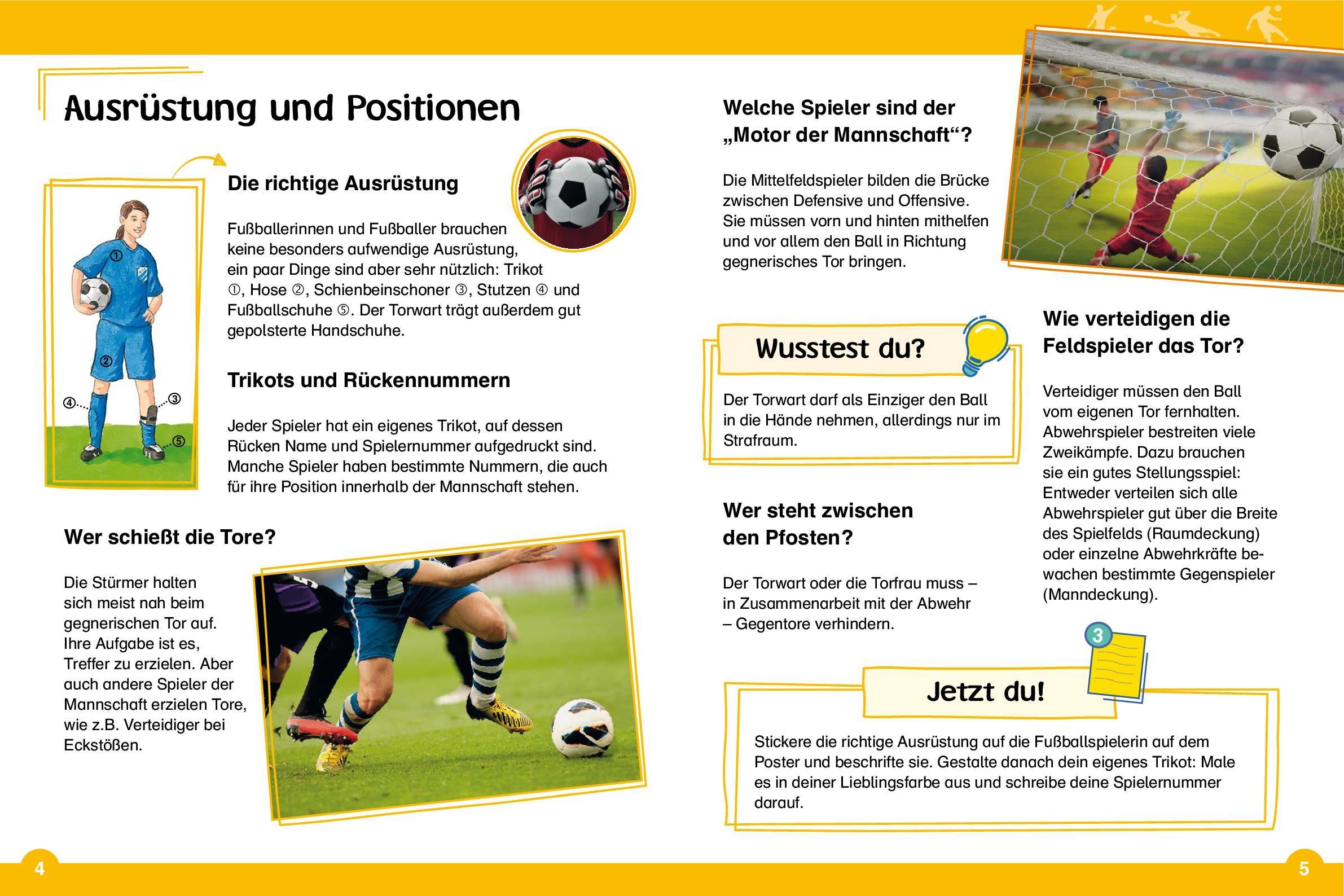 Beispielinhalt (Bild) Fußball Mein Wissensbuch