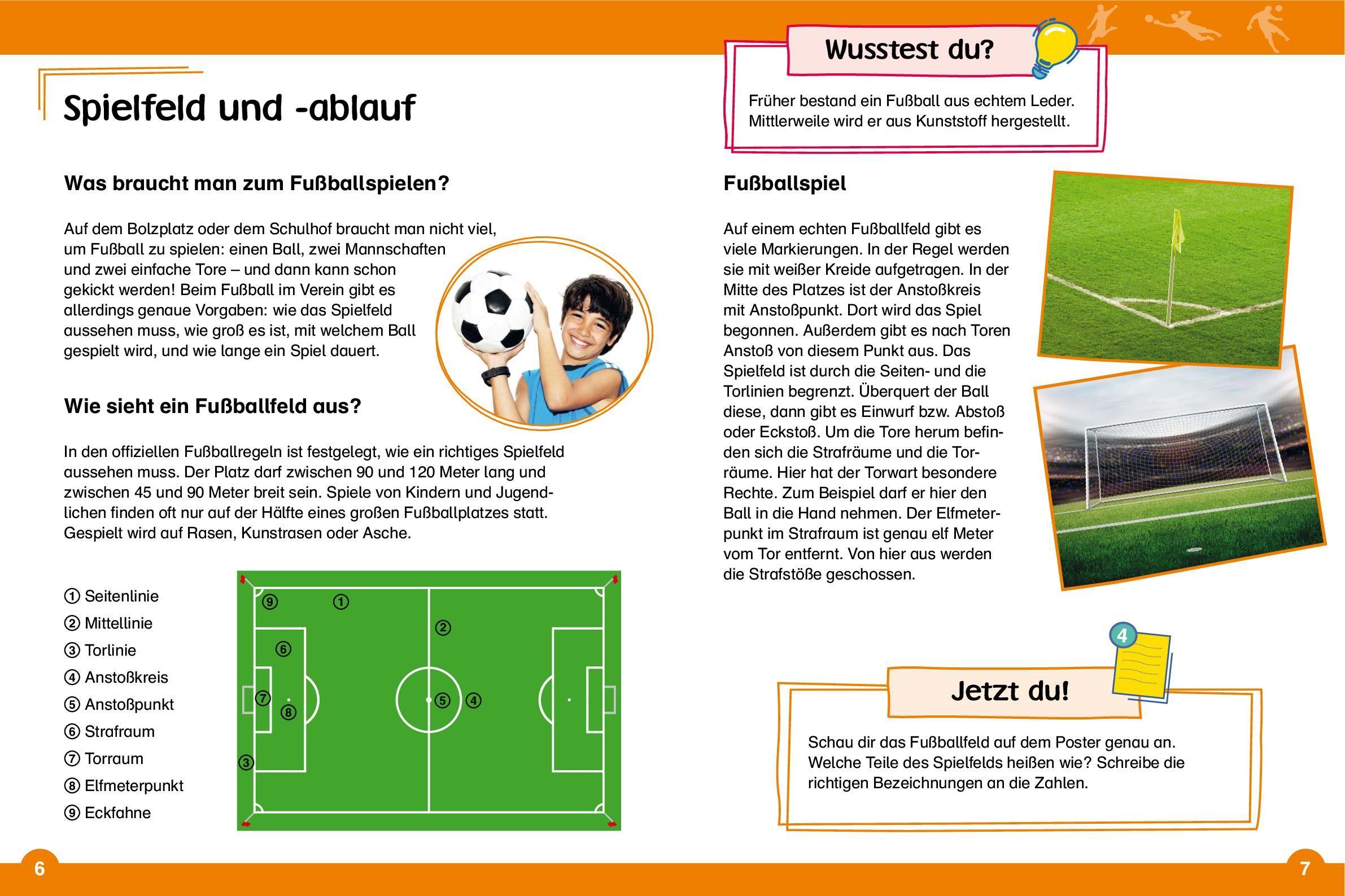 Beispielinhalt (Bild) Fußball Mein Wissensbuch
