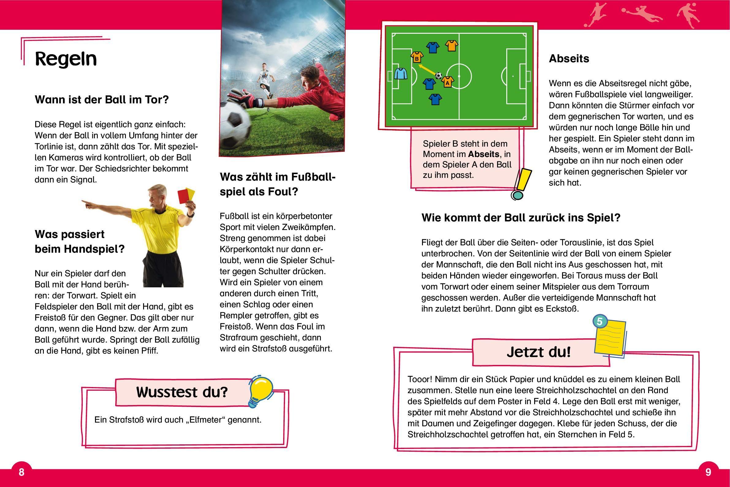 Beispielinhalt (Bild) Fußball Mein Wissensbuch