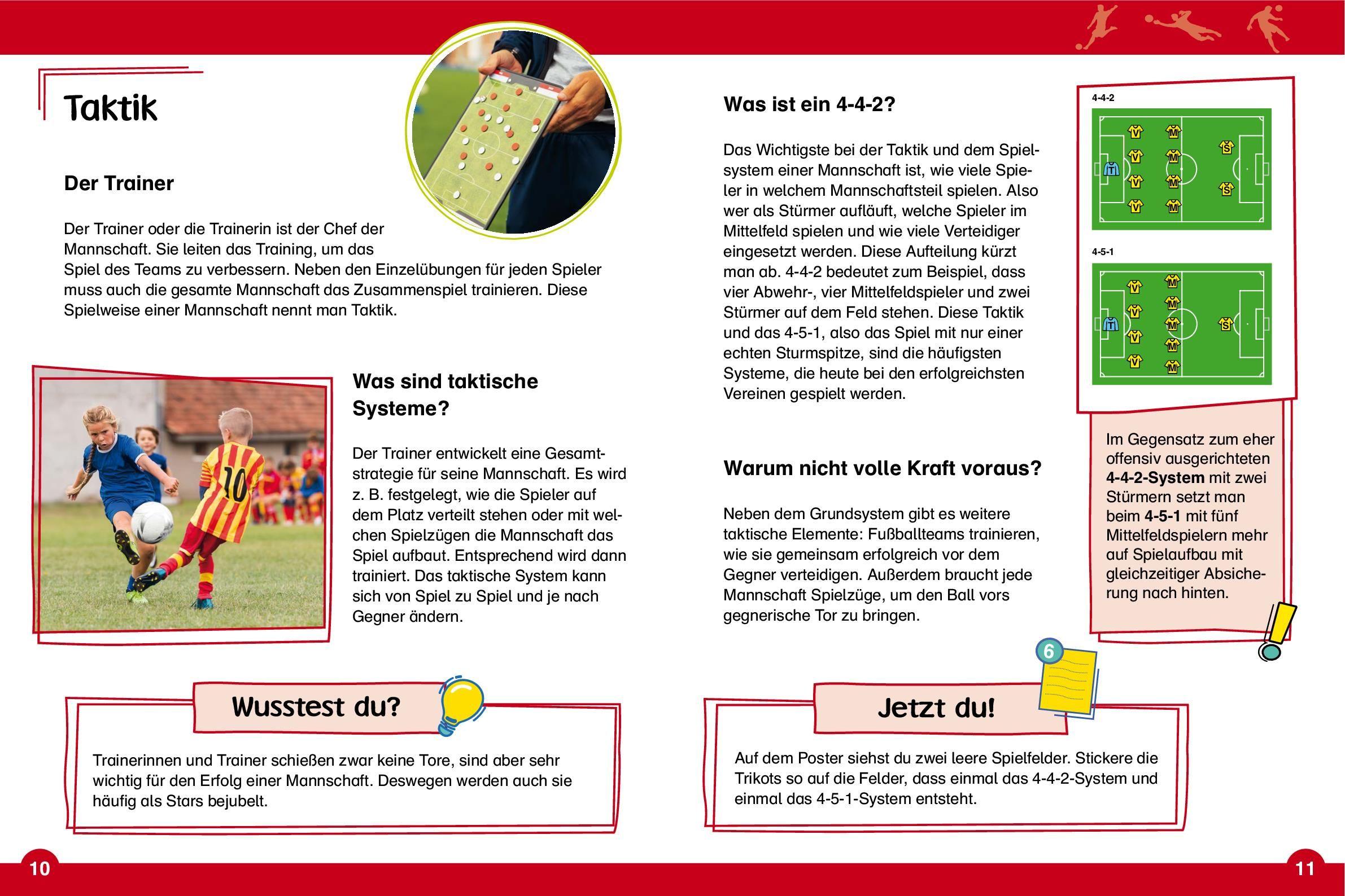 Beispielinhalt (Bild) Fußball Mein Wissensbuch