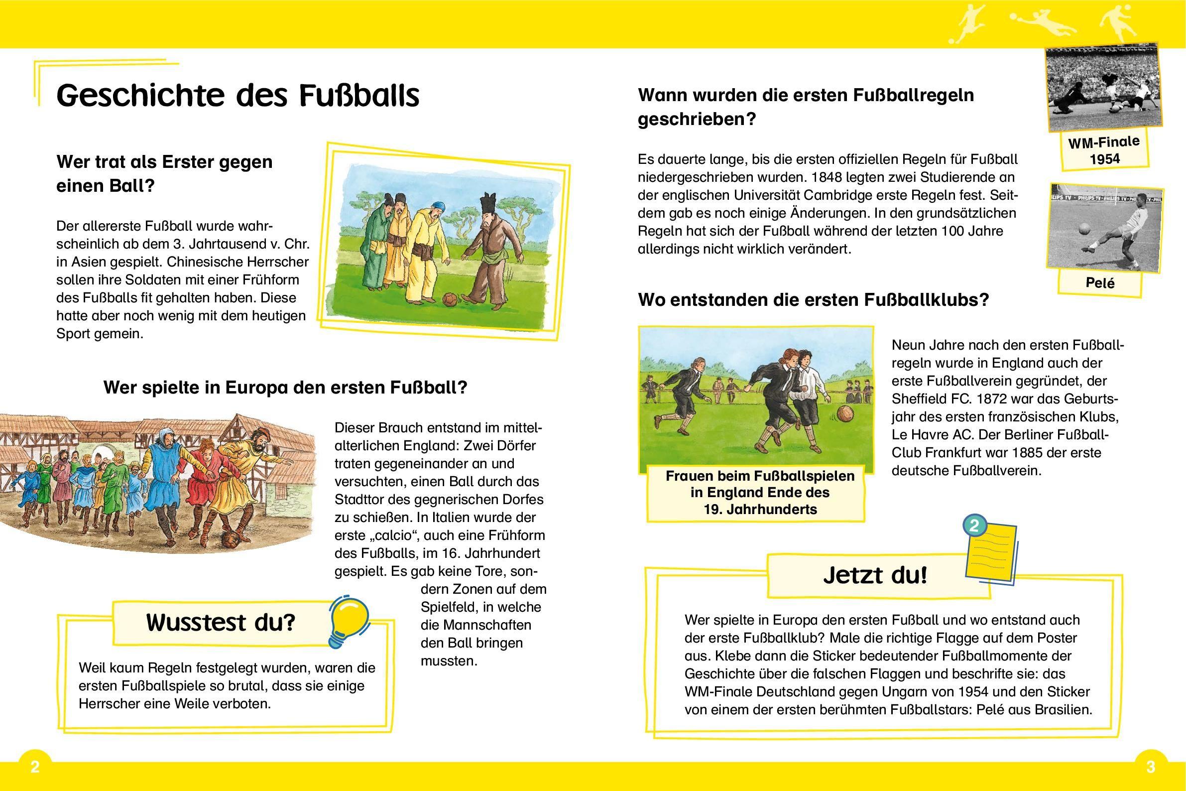 Beispielinhalt (Bild) Fußball Mein Wissensbuch