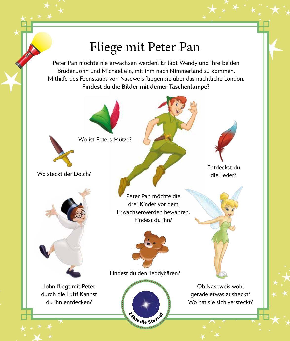 Beispielinhalt (Bild) Mein Taschenlampenbuch Disney Klassiker