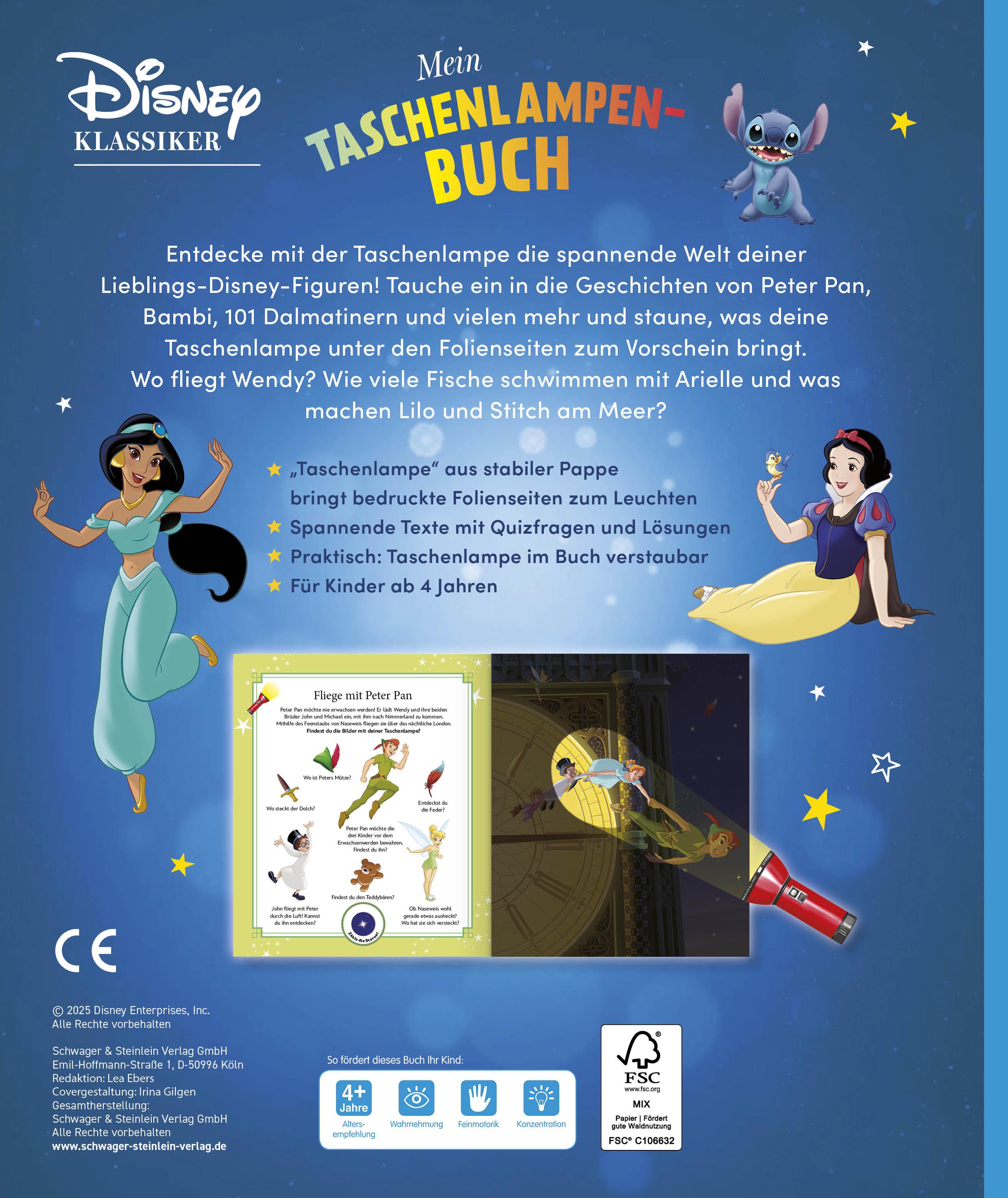 Rückseitencover Mein Taschenlampenbuch Disney Klassiker