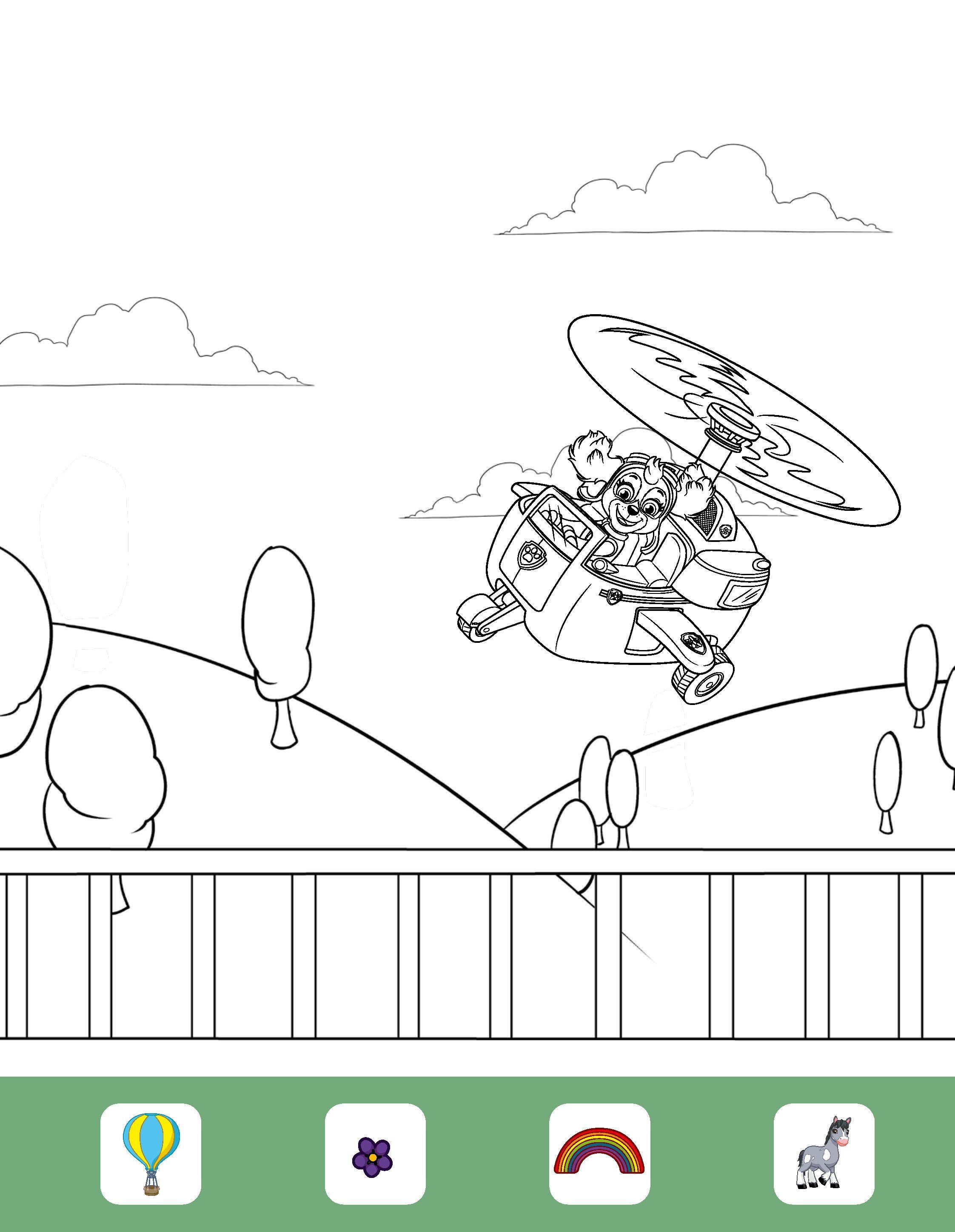 Beispielinhalt (Bild) PAW Patrol Malbuch mit Zauberseiten