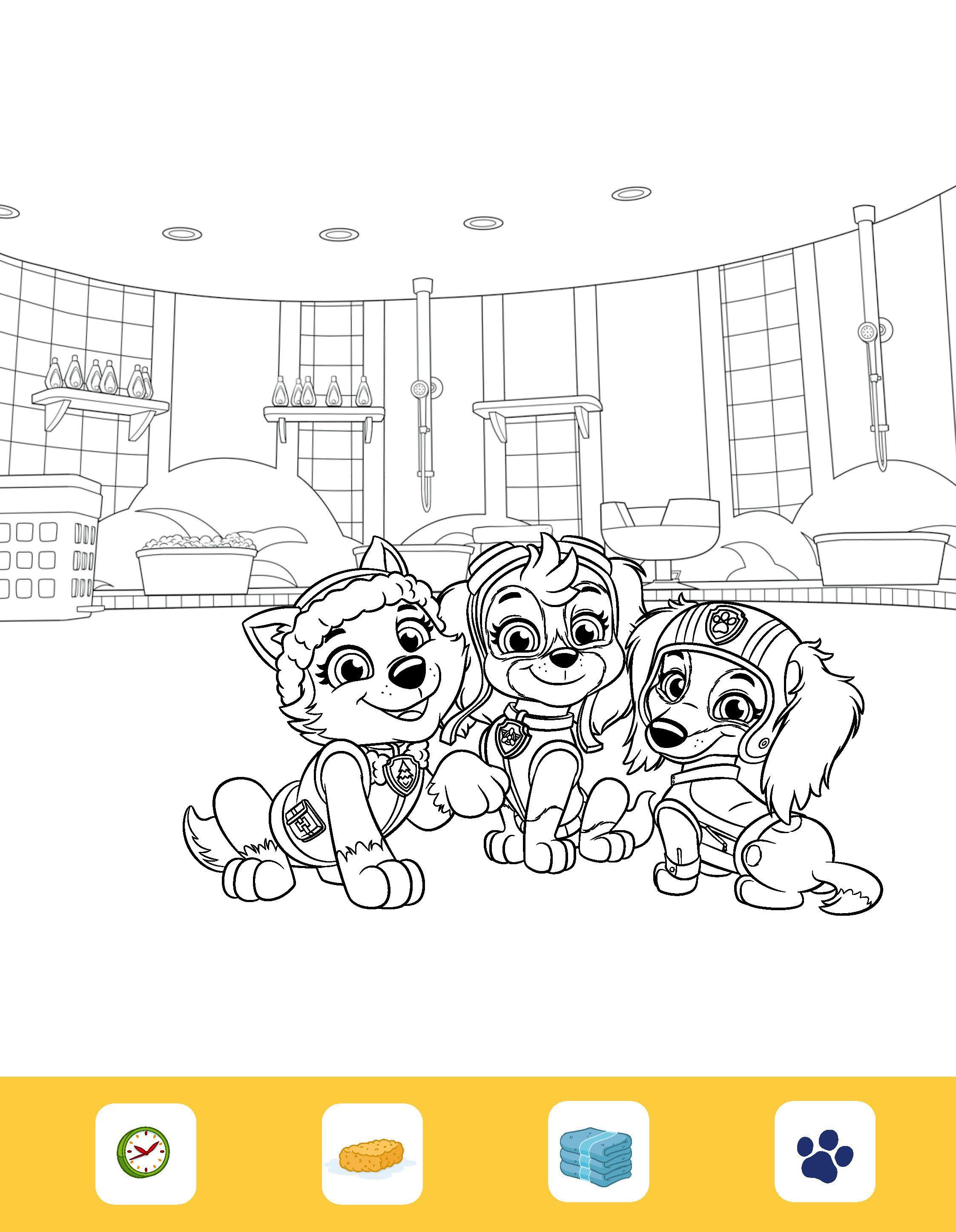 Beispielinhalt (Bild) PAW Patrol Malbuch mit Zauberseiten