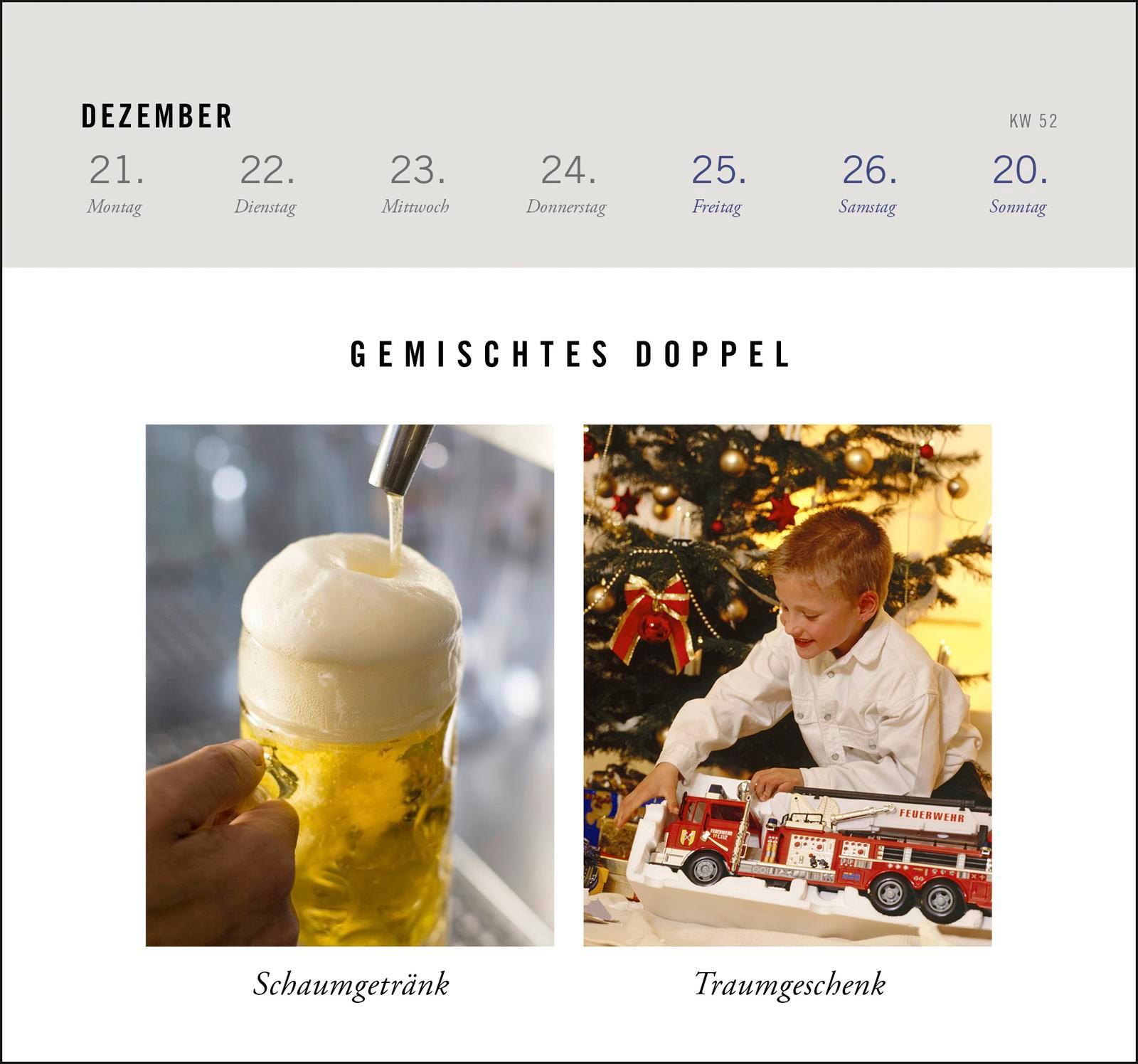 Beispielinhalt (Bild) Postkartenkalender 2026: Gemischtes Doppel