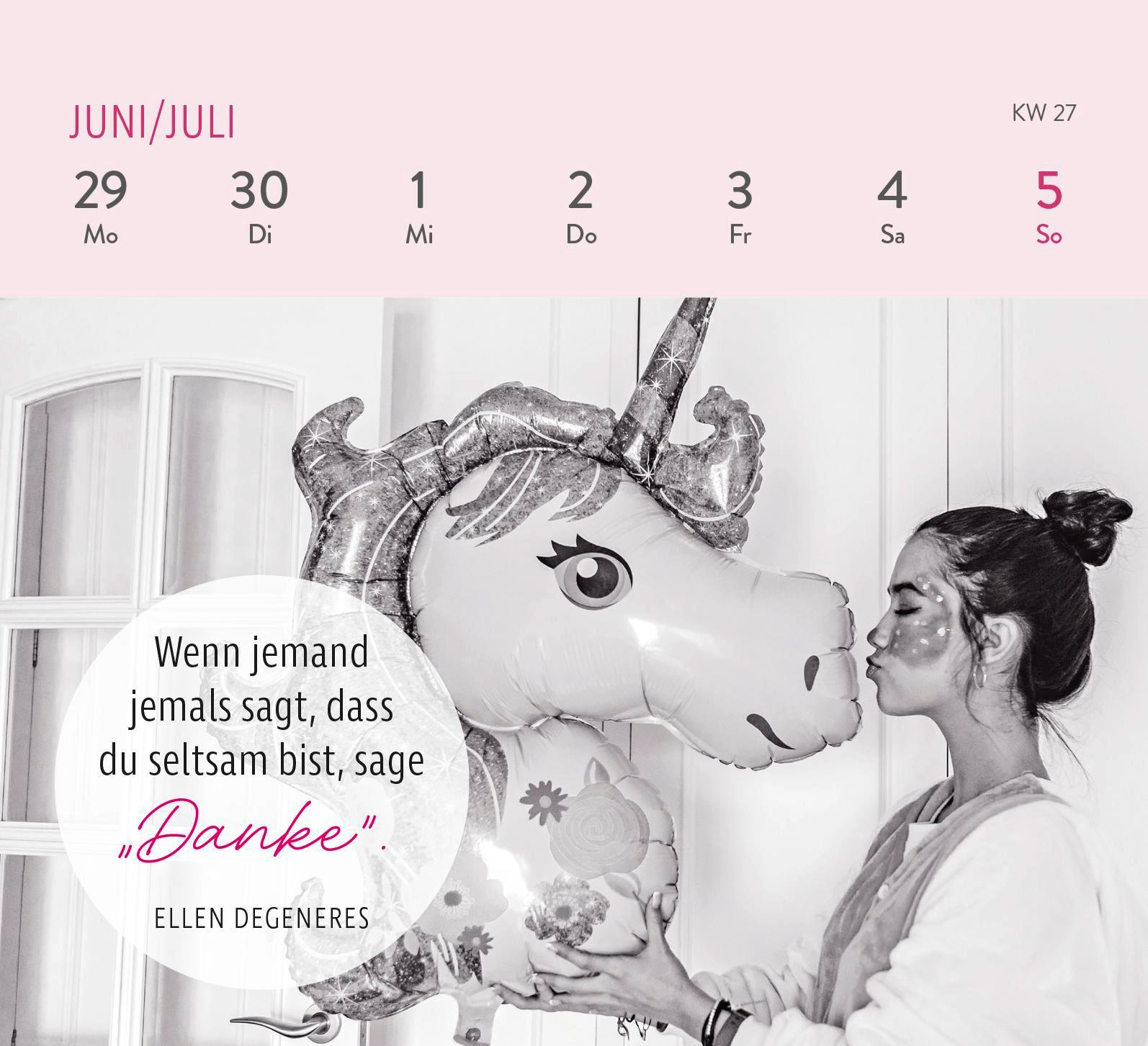 Beispielinhalt (Bild) Mini-Wochenkalender 2026: Die tollsten Frauen sind nicht perfekt, sie sind echt